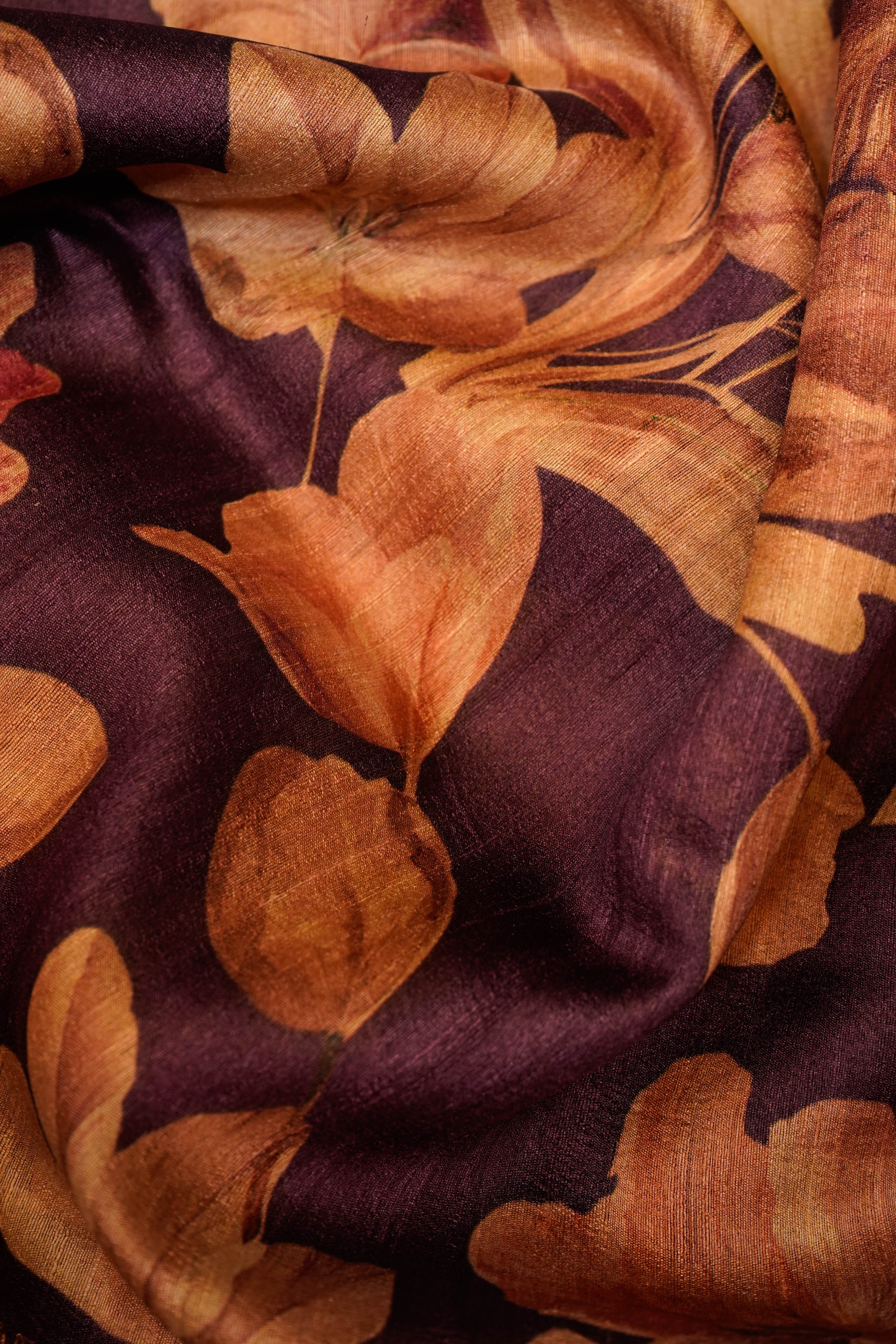 Designer Purple Tussar Silk Saree
