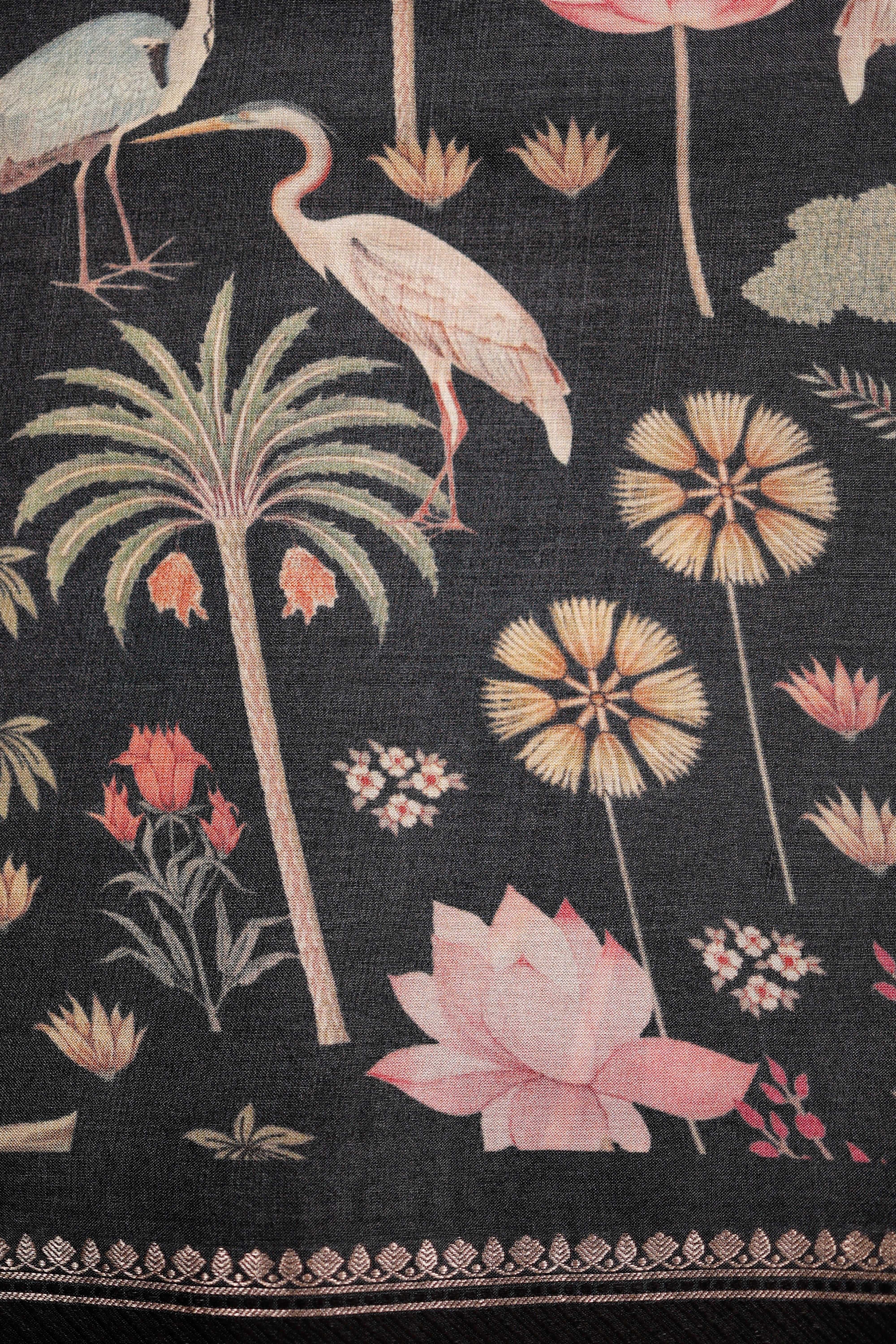 Designer Black Banarasi Pure Silk Saree