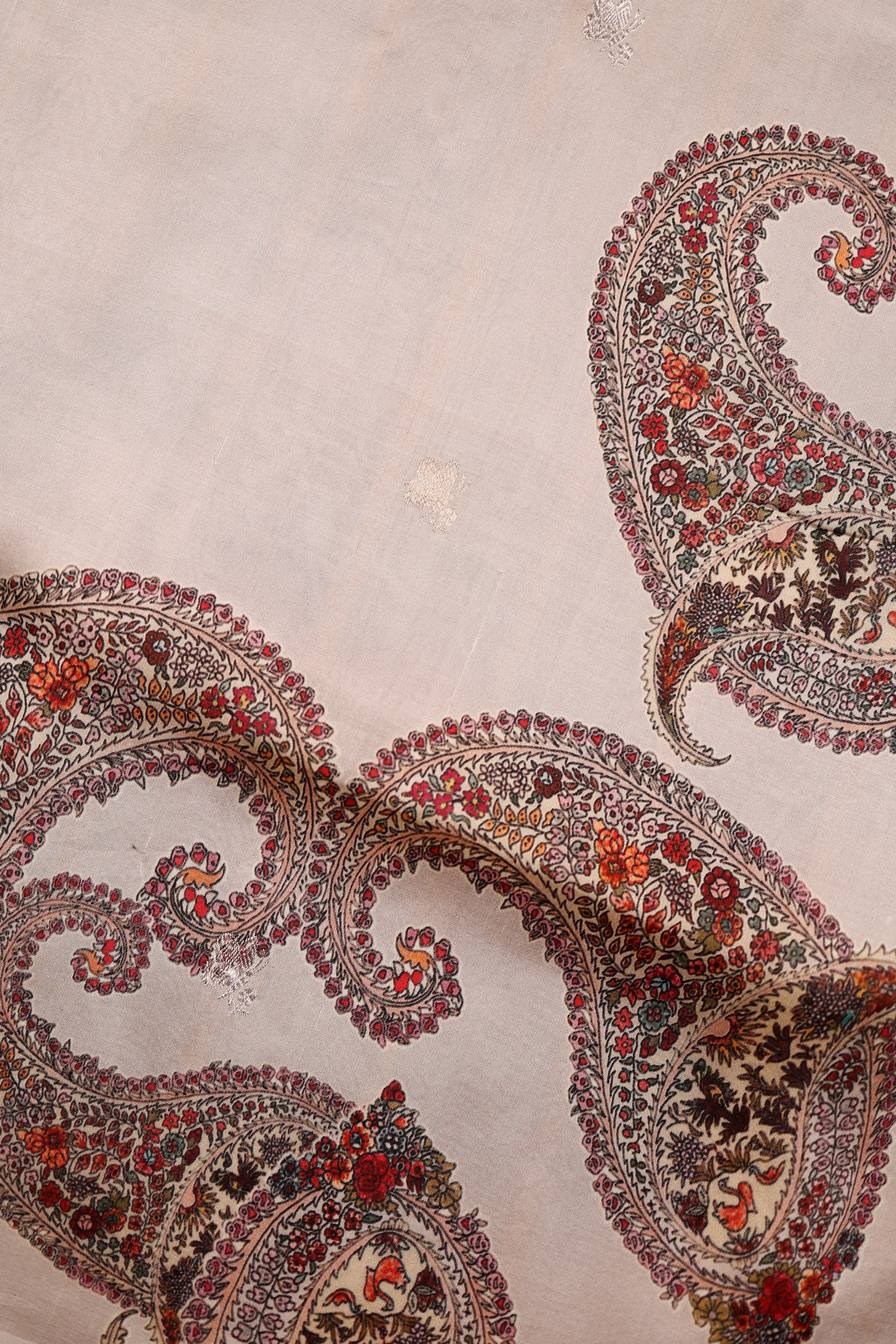 Designer Off White Banarasi Katan Silk Saree
