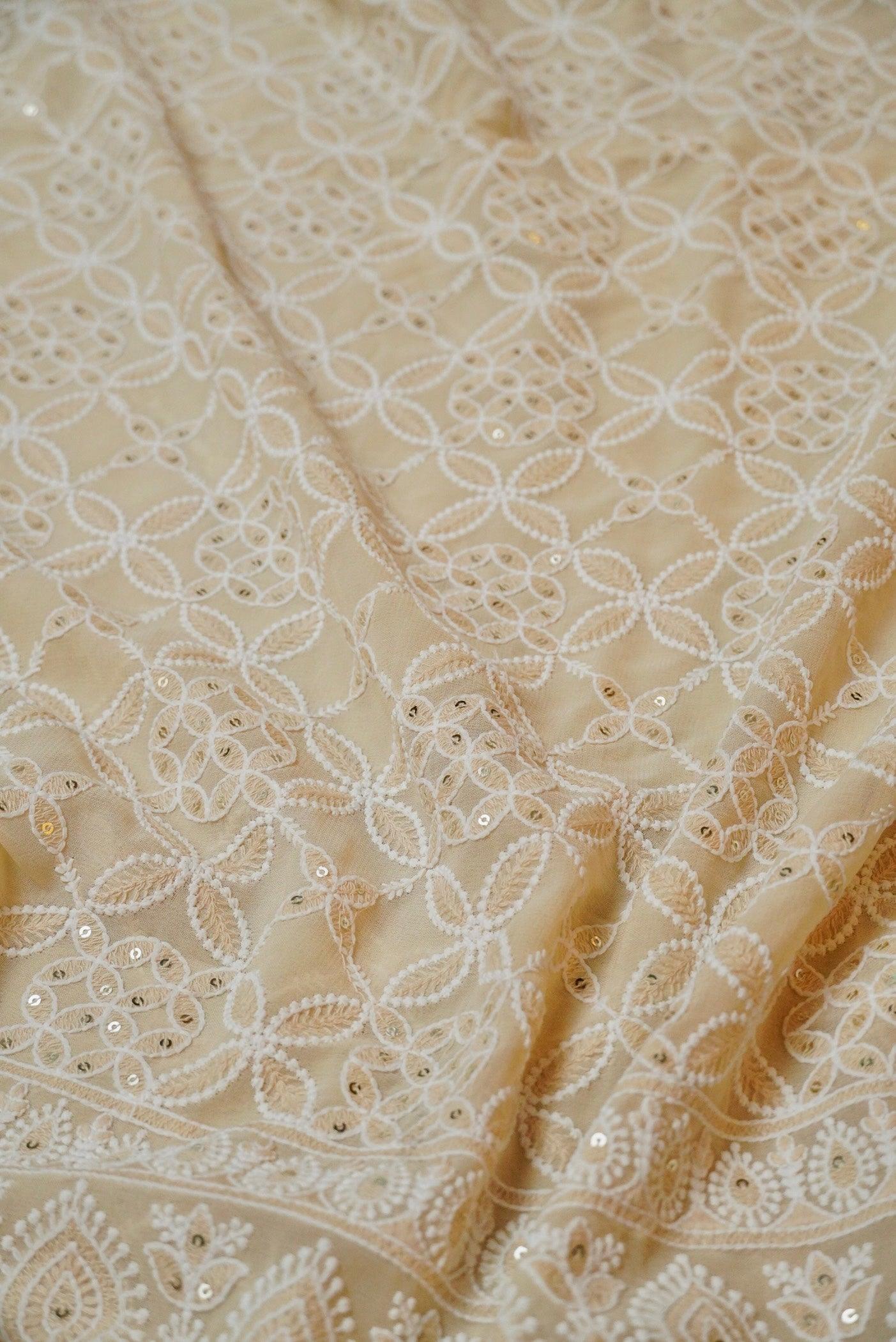 Designer Lemon Yellow Georgette Suit - Sumangal Ekam