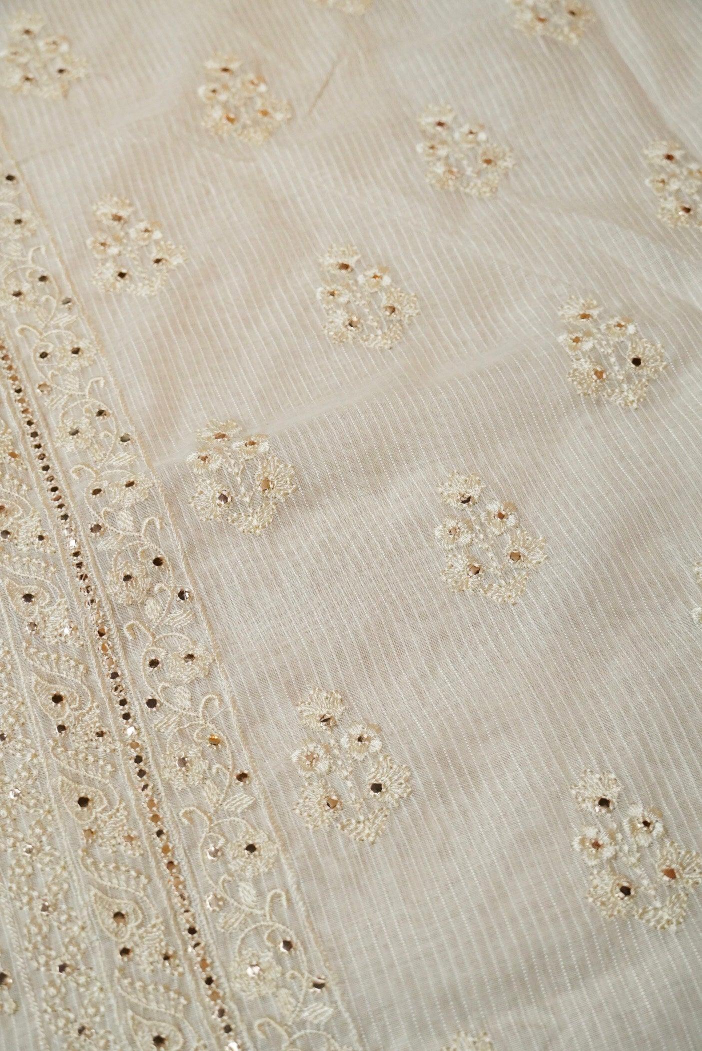 Designer Off White Kota Cotton Suit - Sumangal Ekam