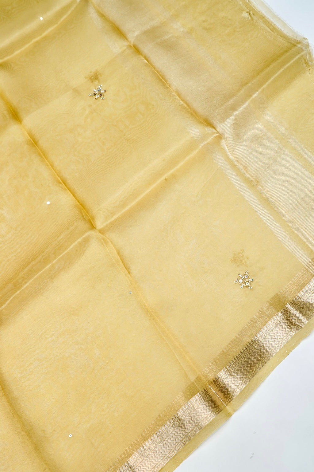 Designer Light Pishta Organza Silk Suit