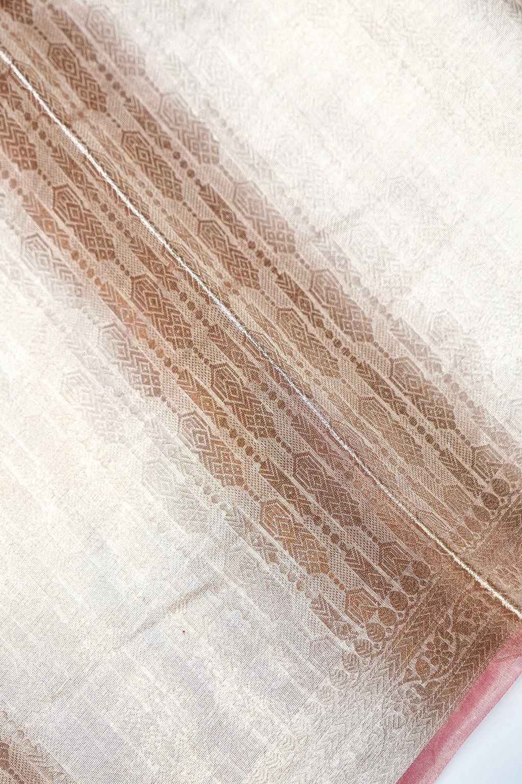 Designer Onion Pink Tissue Organza Silk Suit