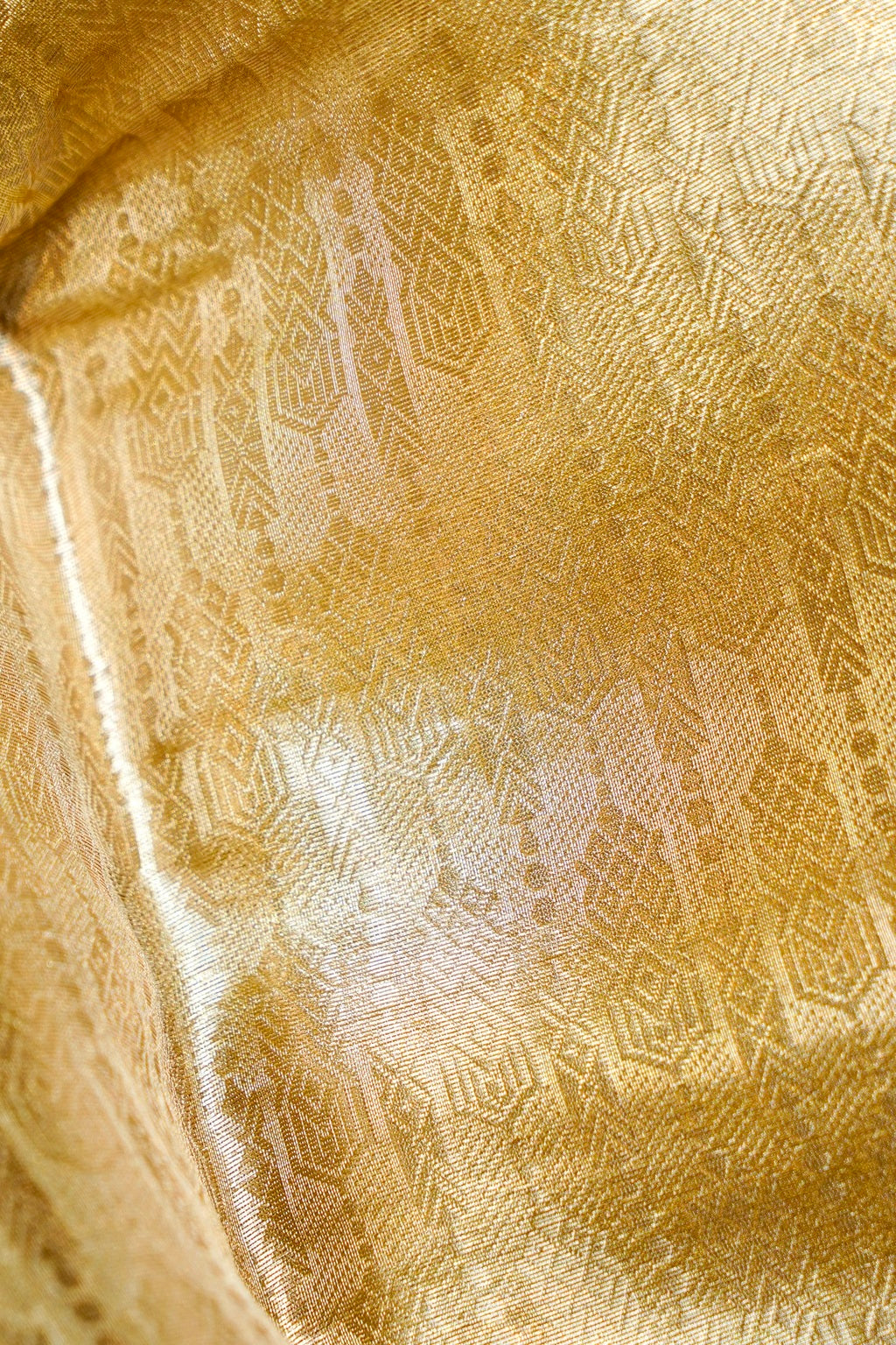 Designer Golden Yellow Tissue Organza Silk Suit