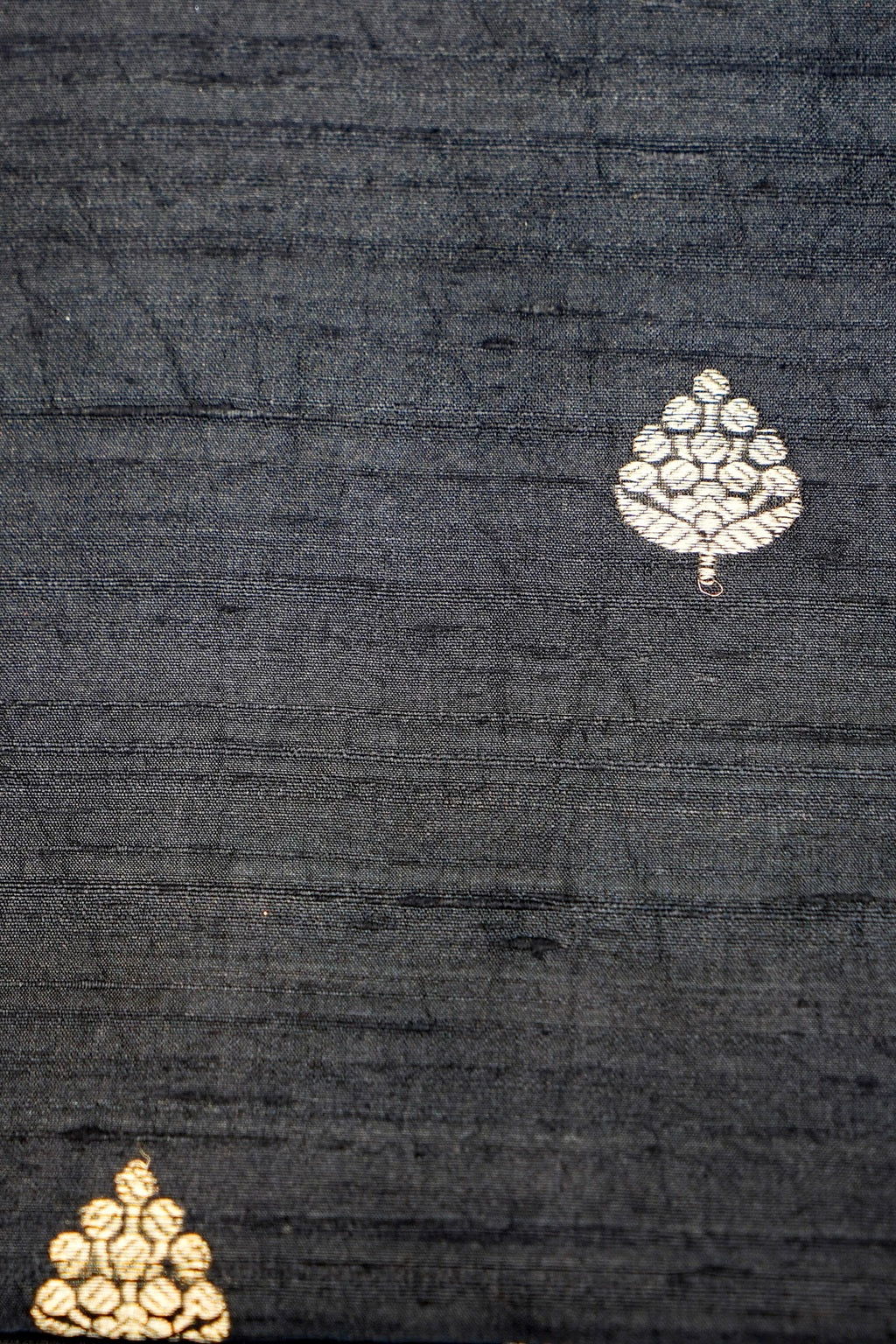 Designer Black Raw Silk Suit