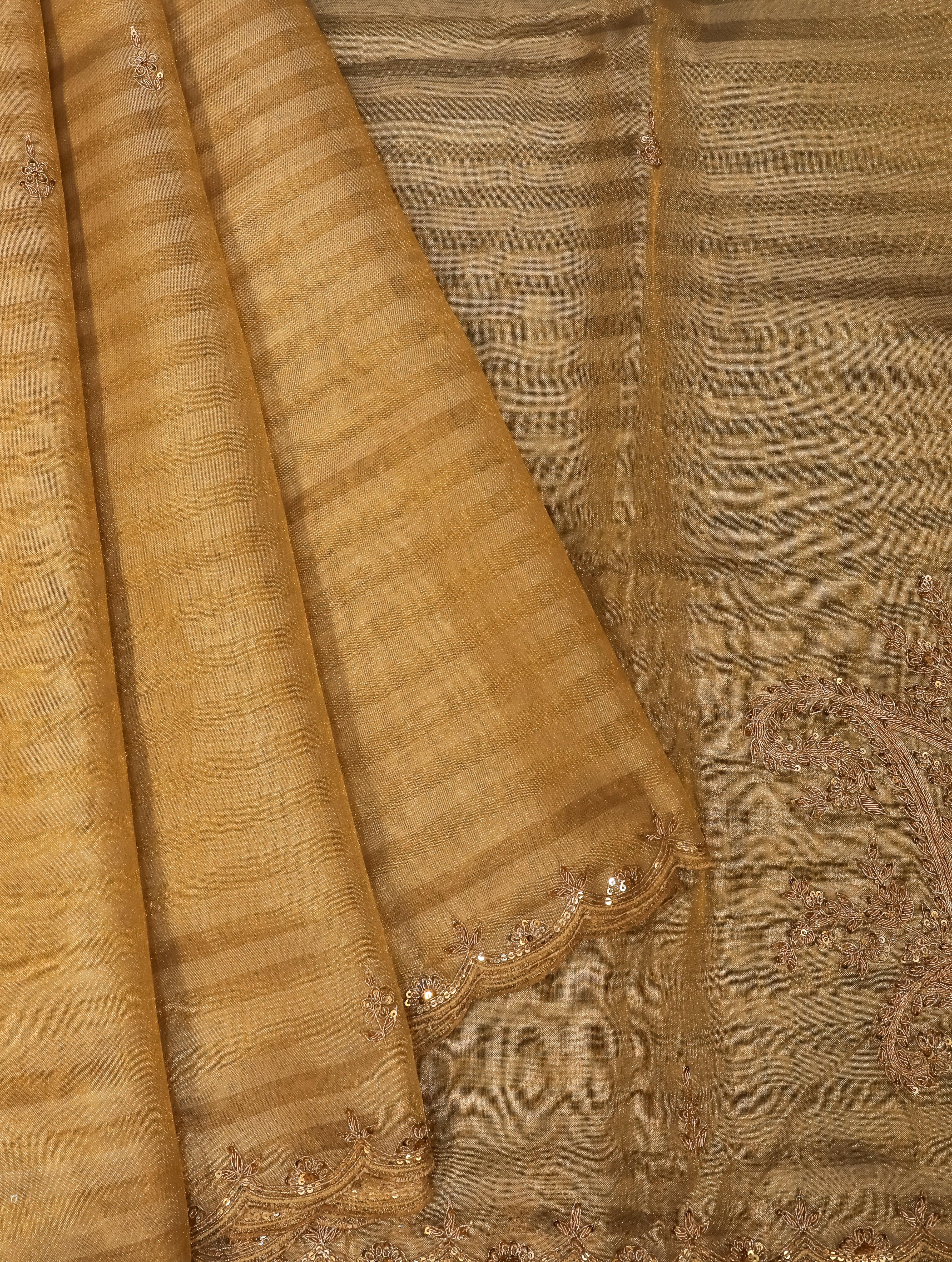Designer Golden Tissue Silk Saree - Sumangal Ekam