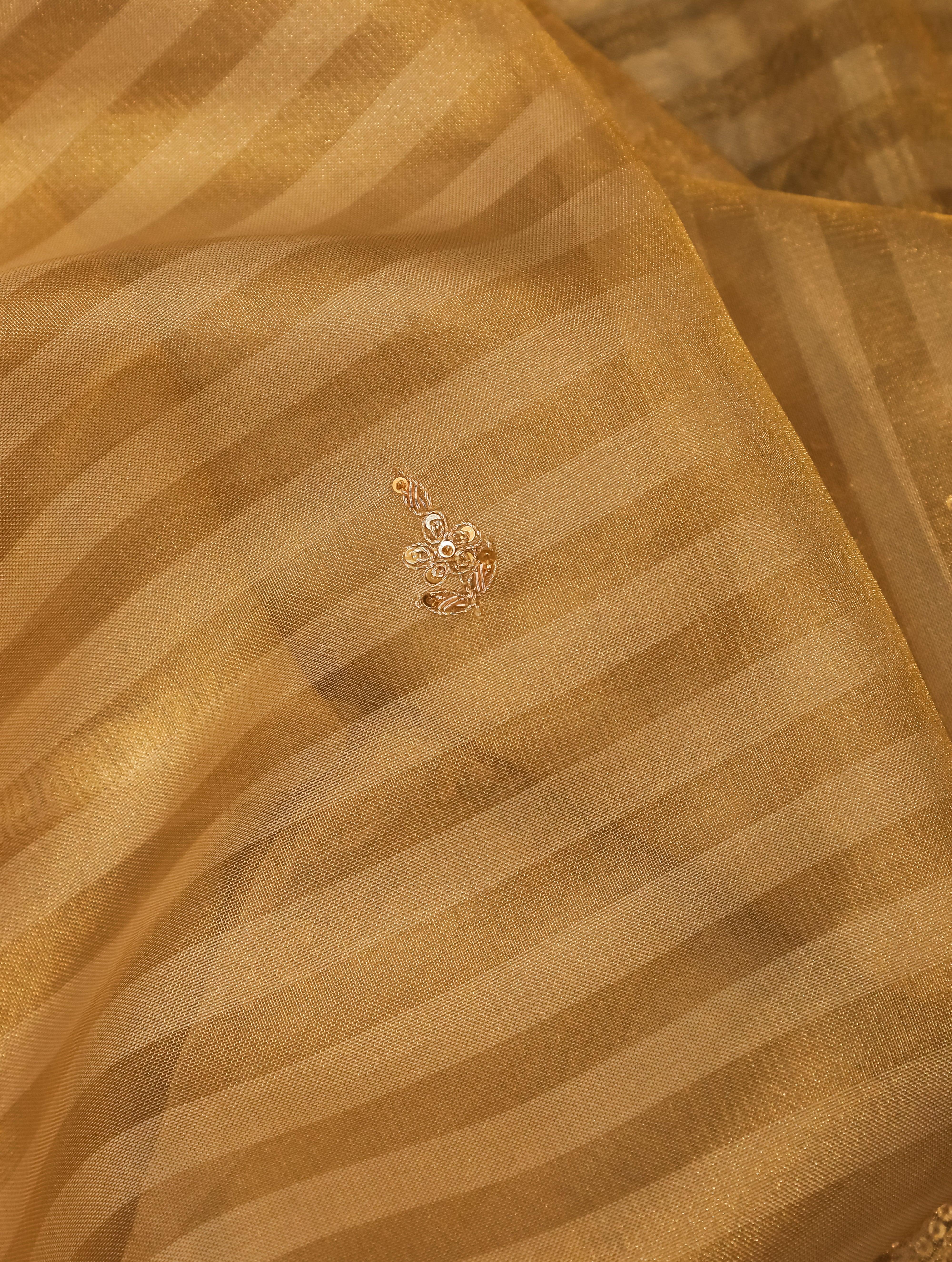 Designer Golden Tissue Silk Saree - Sumangal Ekam