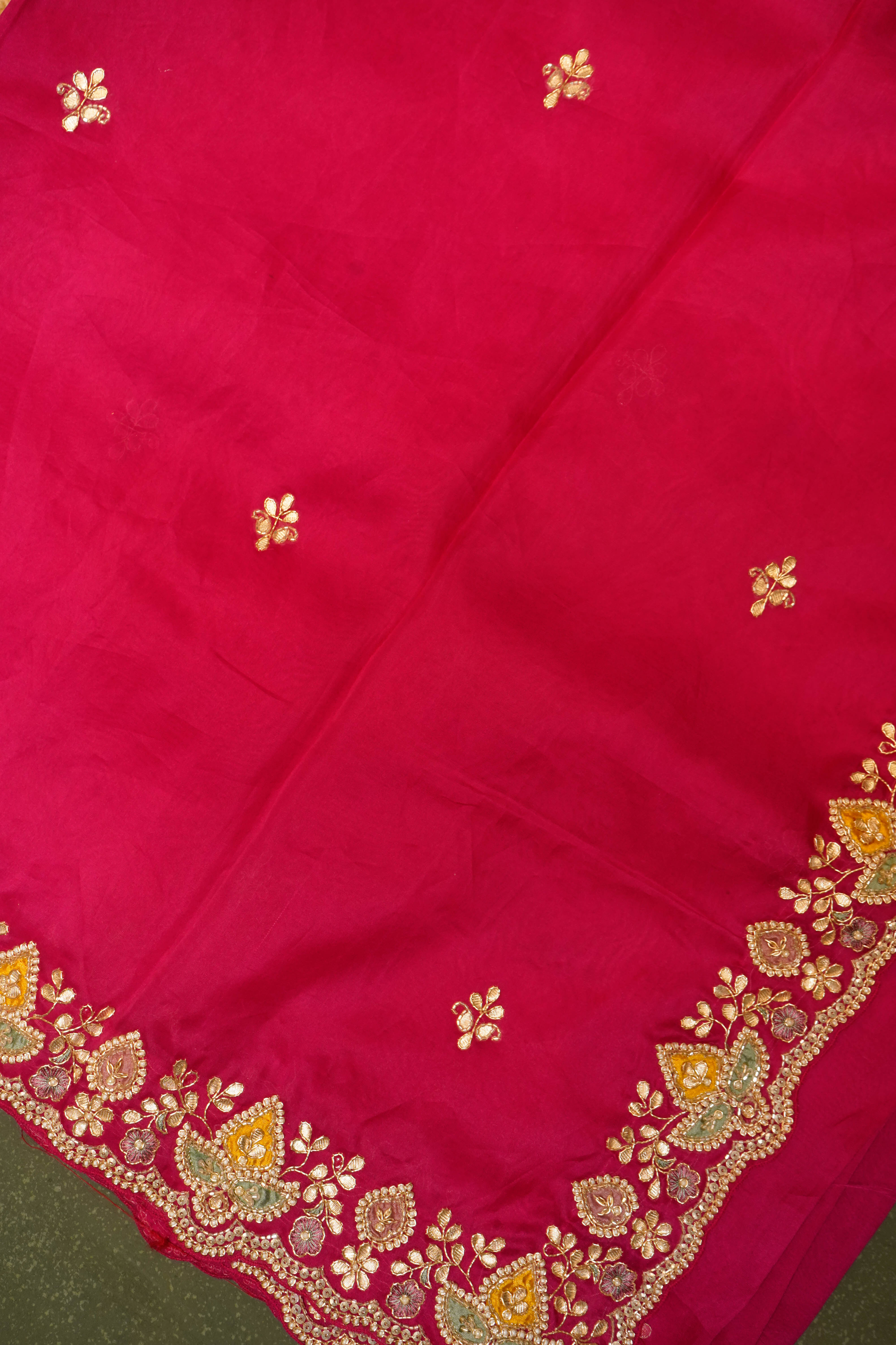 Designer Pink Organza Saree