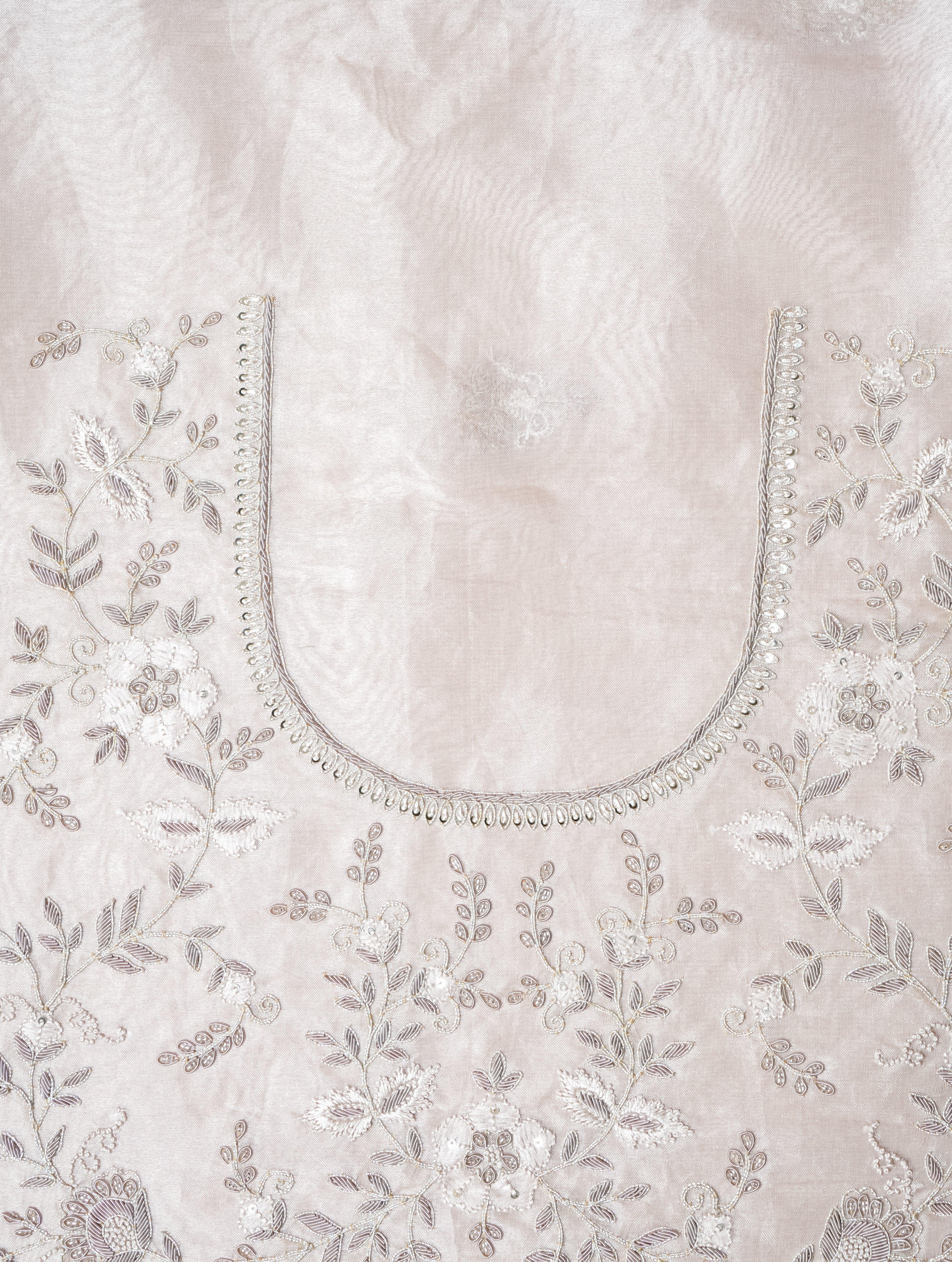 Designer Silver Organza Tissue Silk Saree - Sumangal Ekam