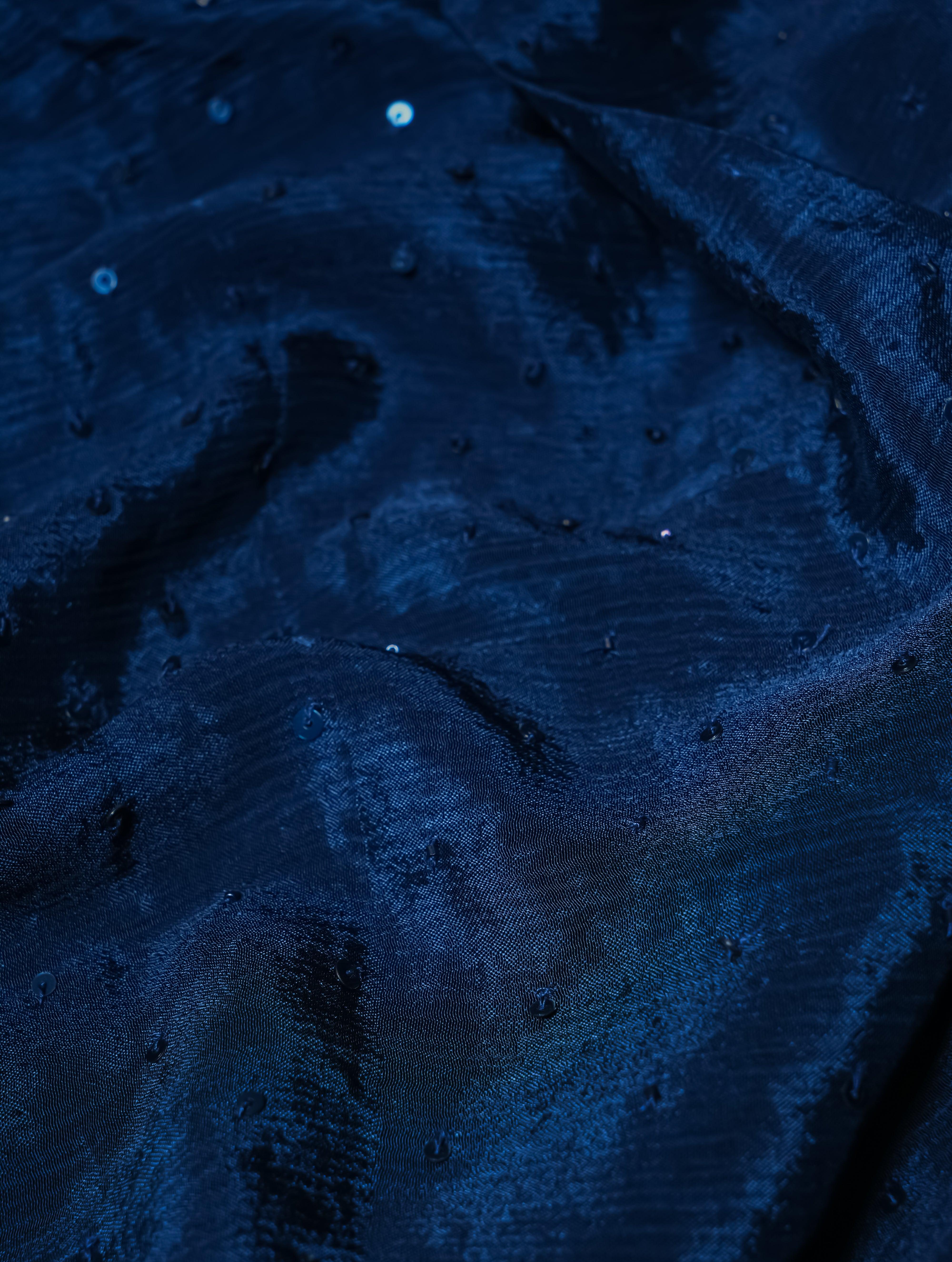 Designer Dark Blue Crepe Silk Saree - Sumangal Ekam