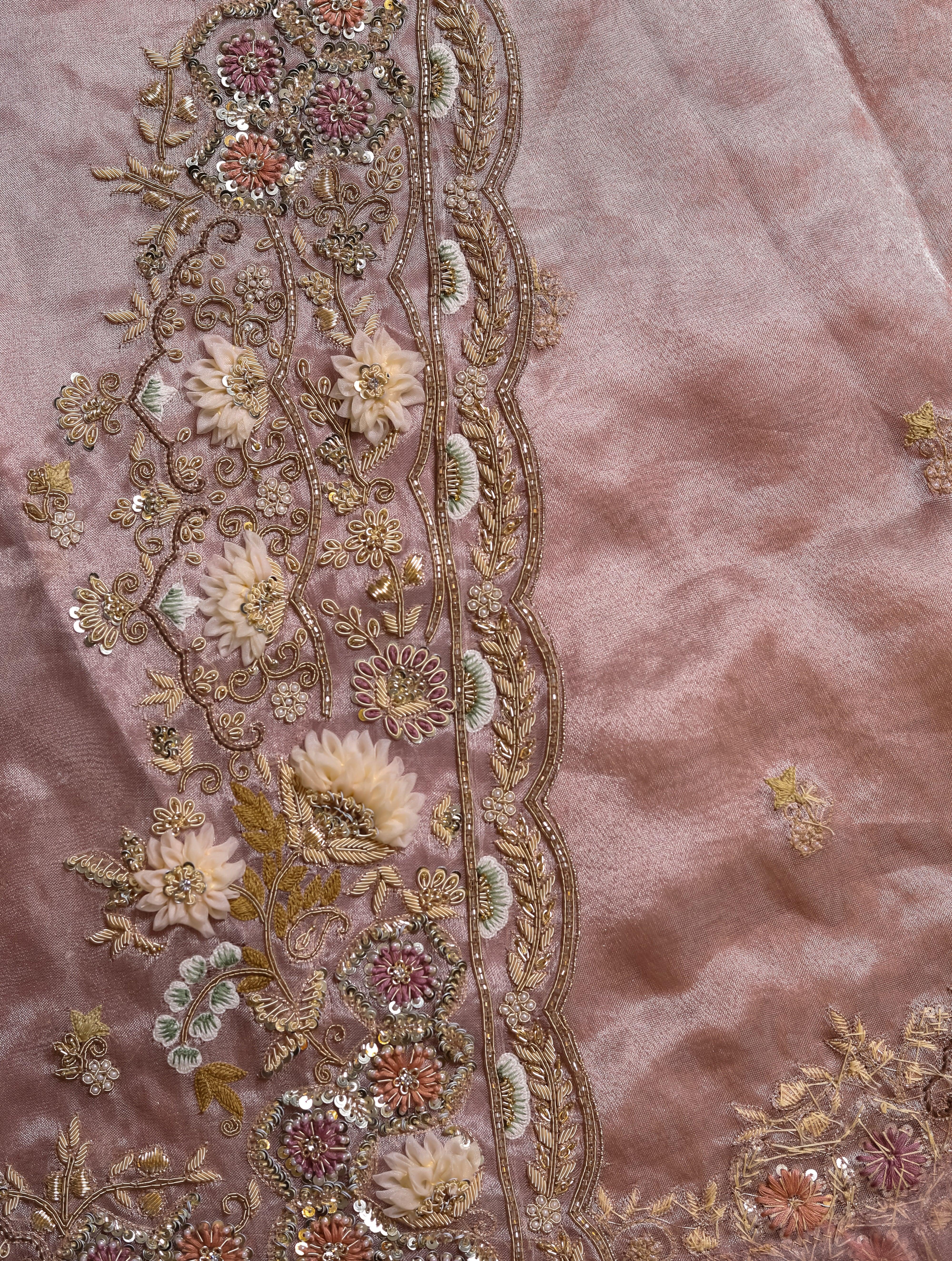 Designer Lavender Tissue Silk Saree - Sumangal Ekam
