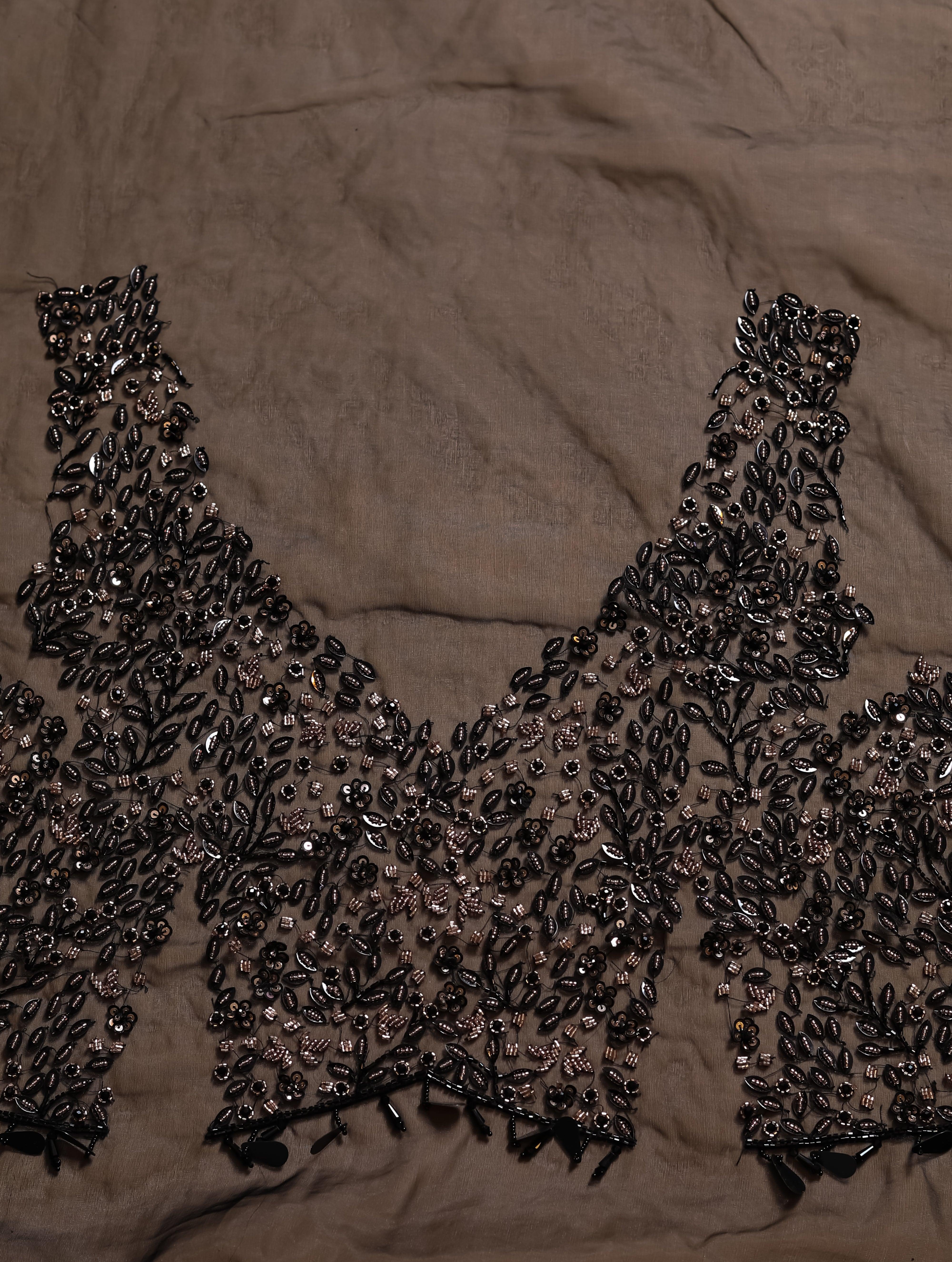 Designer Black Net Saree - Sumangal Ekam
