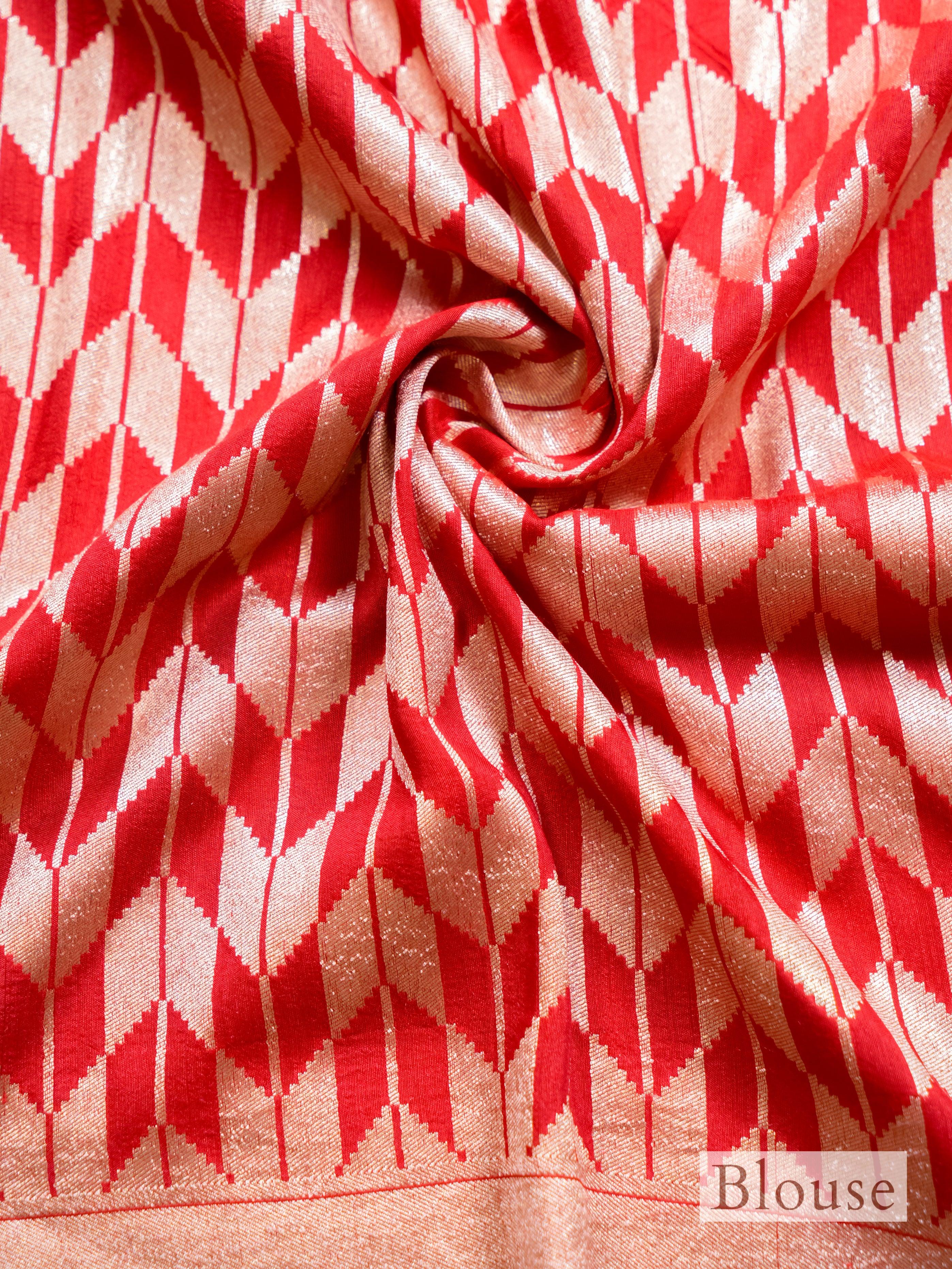 Handwoven Brown Banarasi Moonga Georgette Saree - Sumangal Ekam