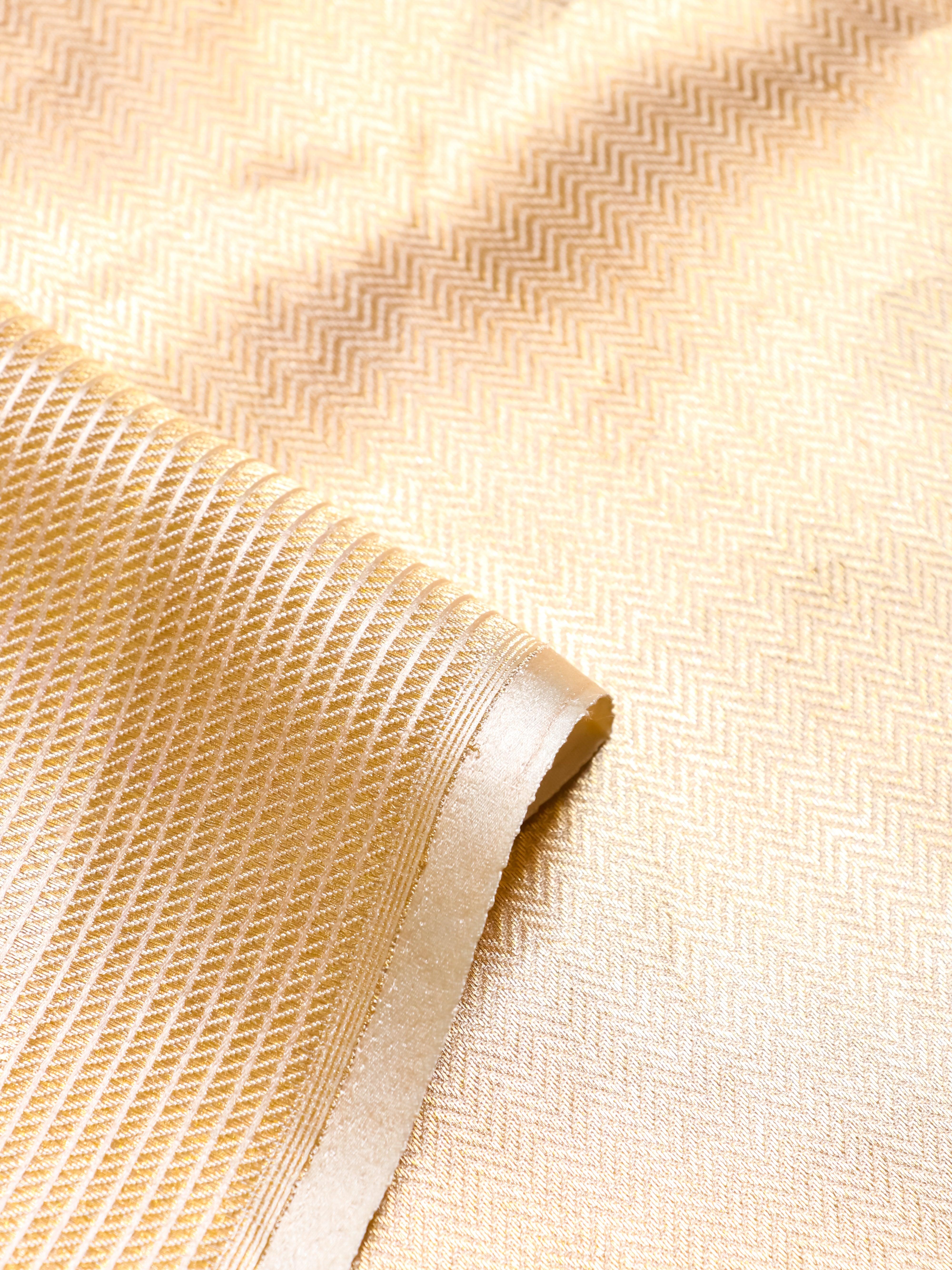 Handwoven Golden Banarasi Katan Silk Saree - Sumangal Ekam