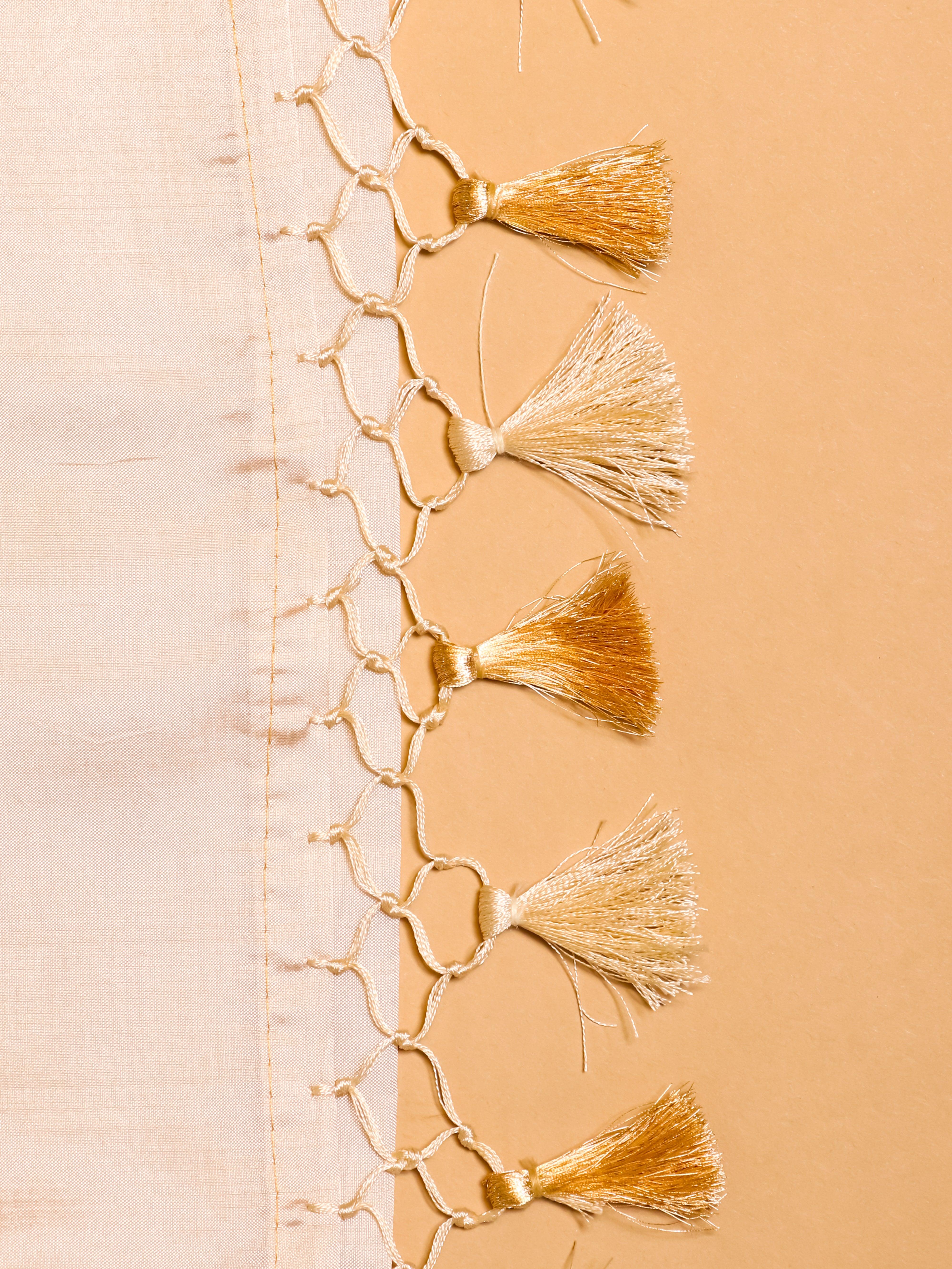 Handwoven Golden Banarasi Katan Silk Saree - Sumangal Ekam