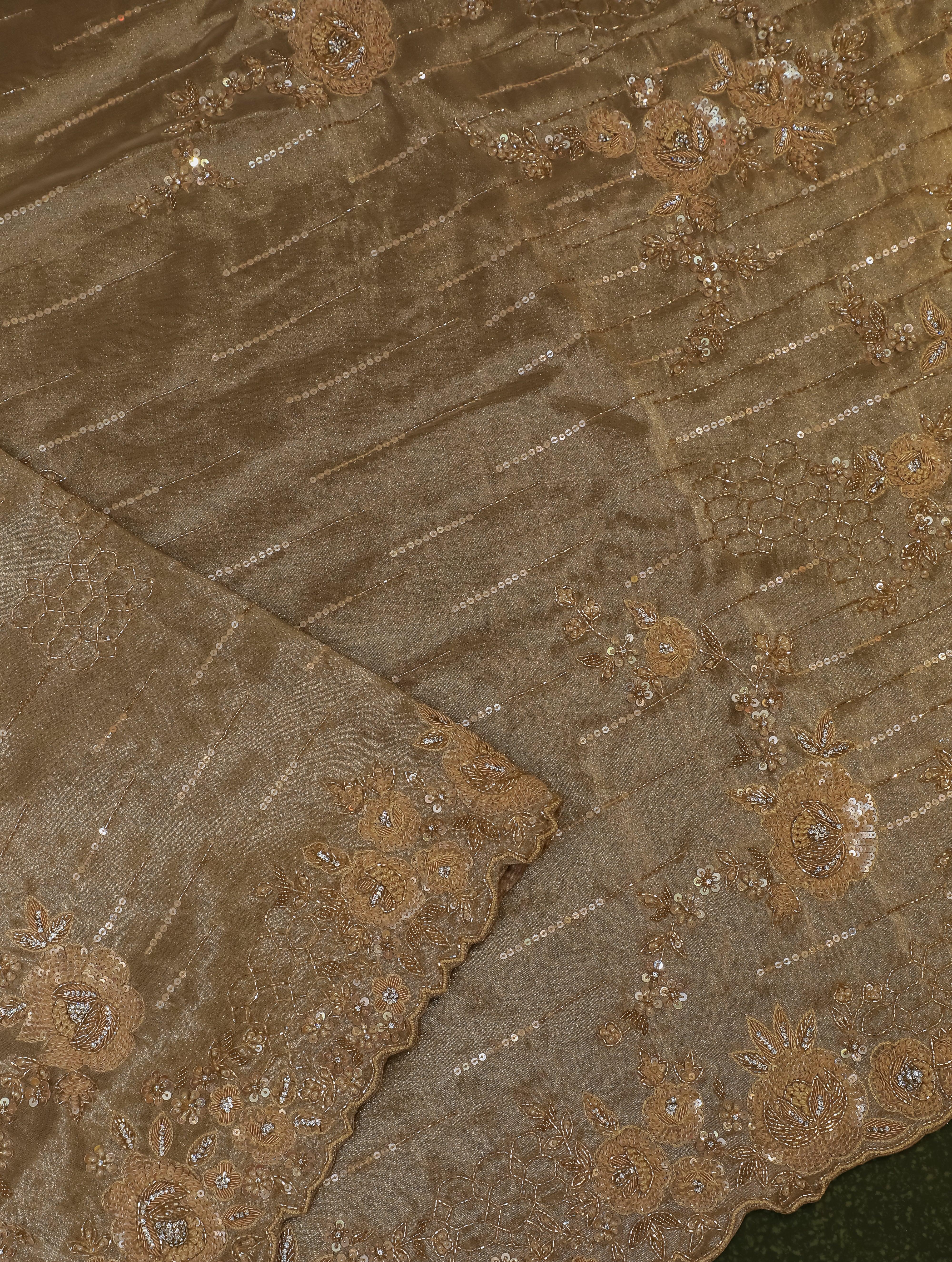 Designer Gold Tissue Silk Saree - Sumangal Ekam