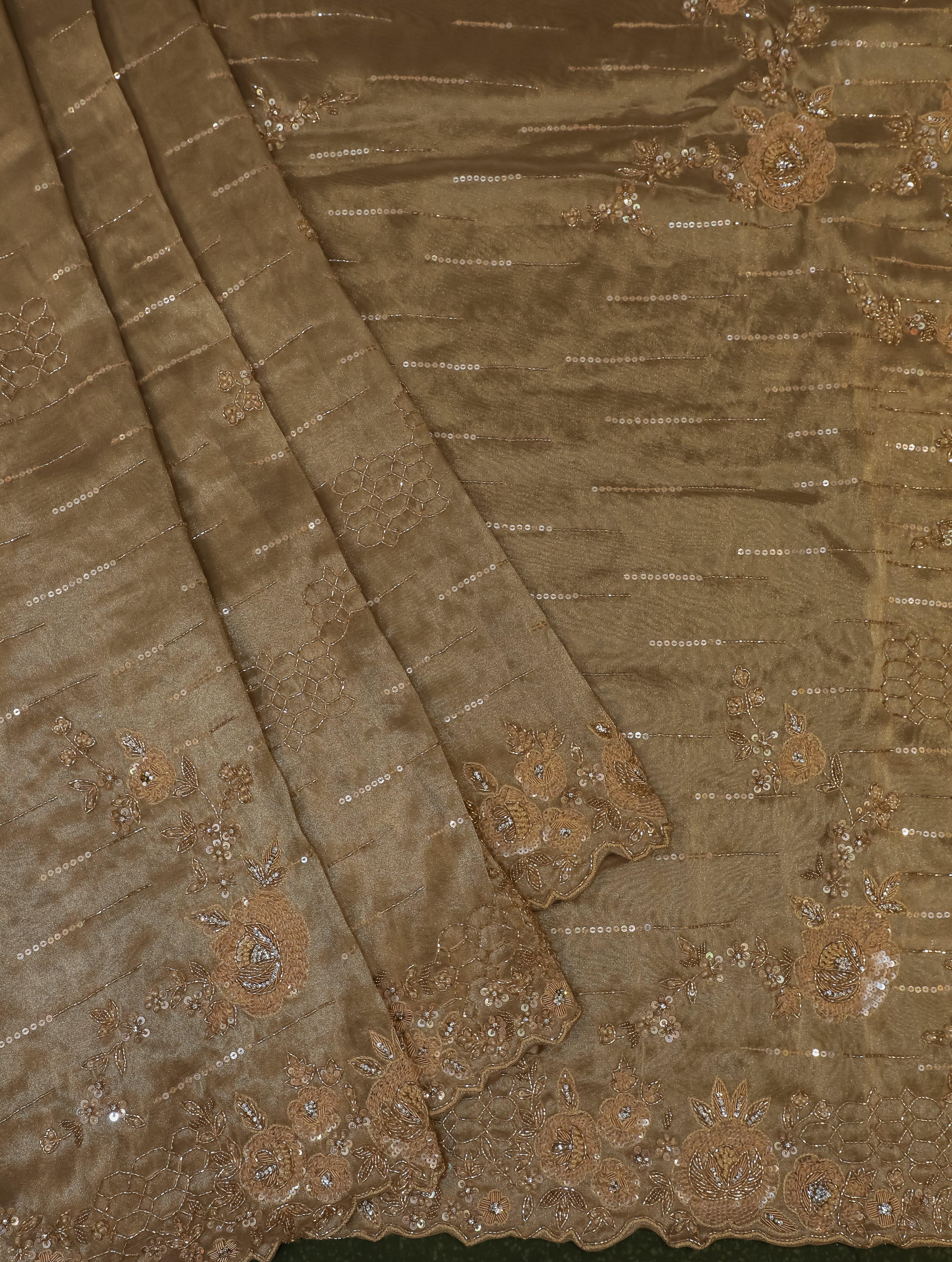Designer Gold Tissue Silk Saree - Sumangal Ekam