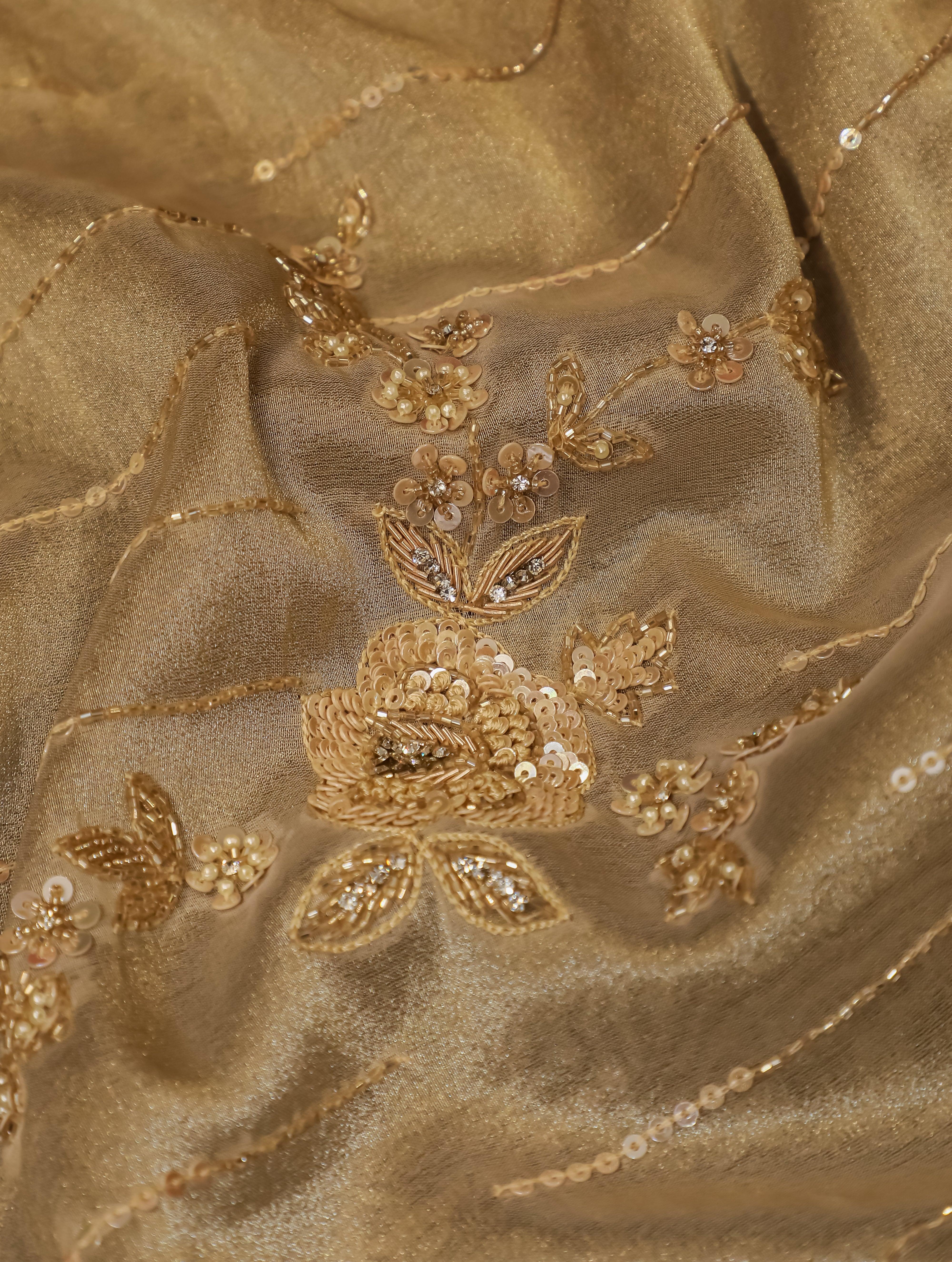Designer Gold Tissue Silk Saree - Sumangal Ekam