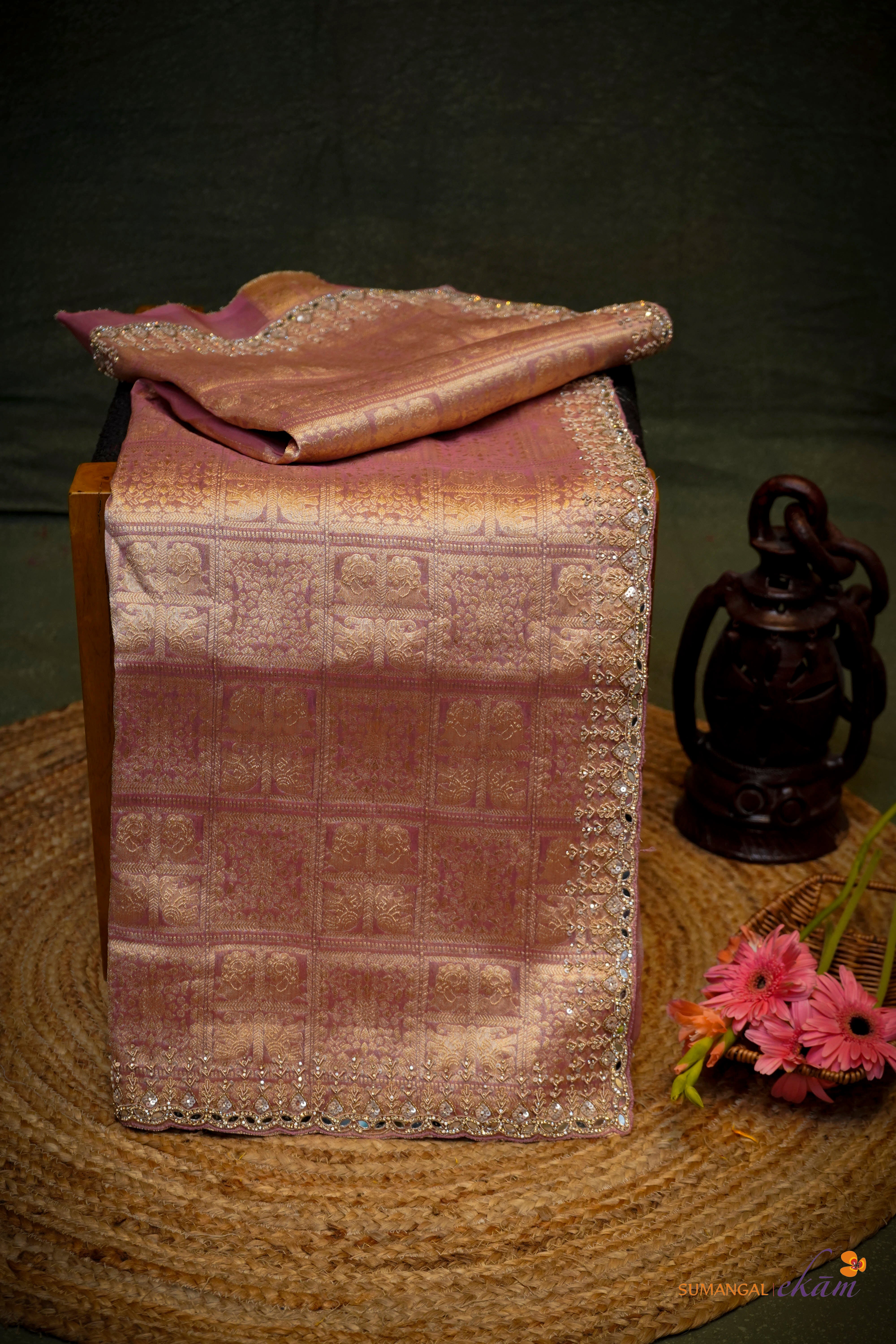 Designer Rangkat Tissue Silk Saree