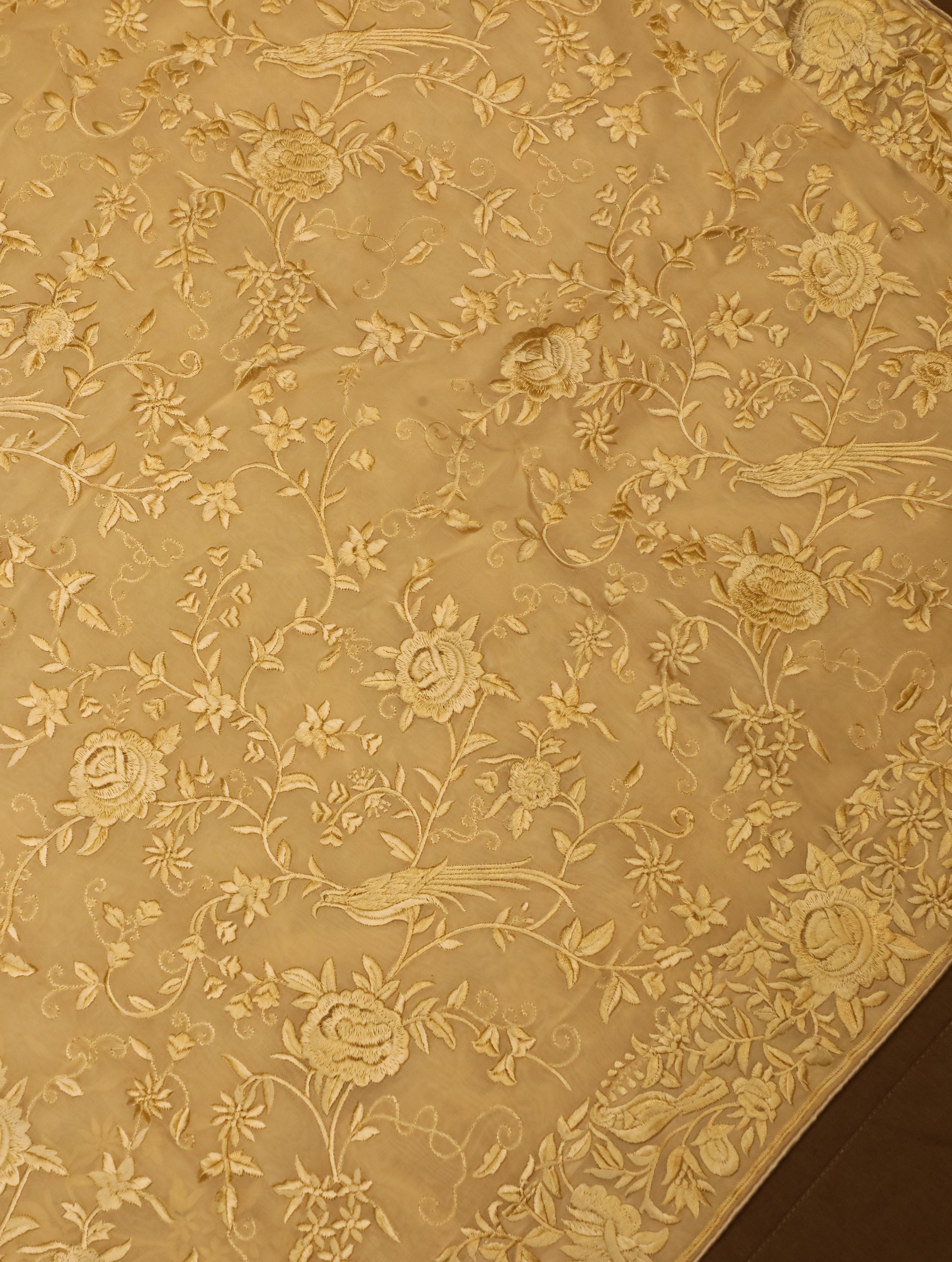 Designer Pastel Yellow Organza Silk Saree - Sumangal Ekam