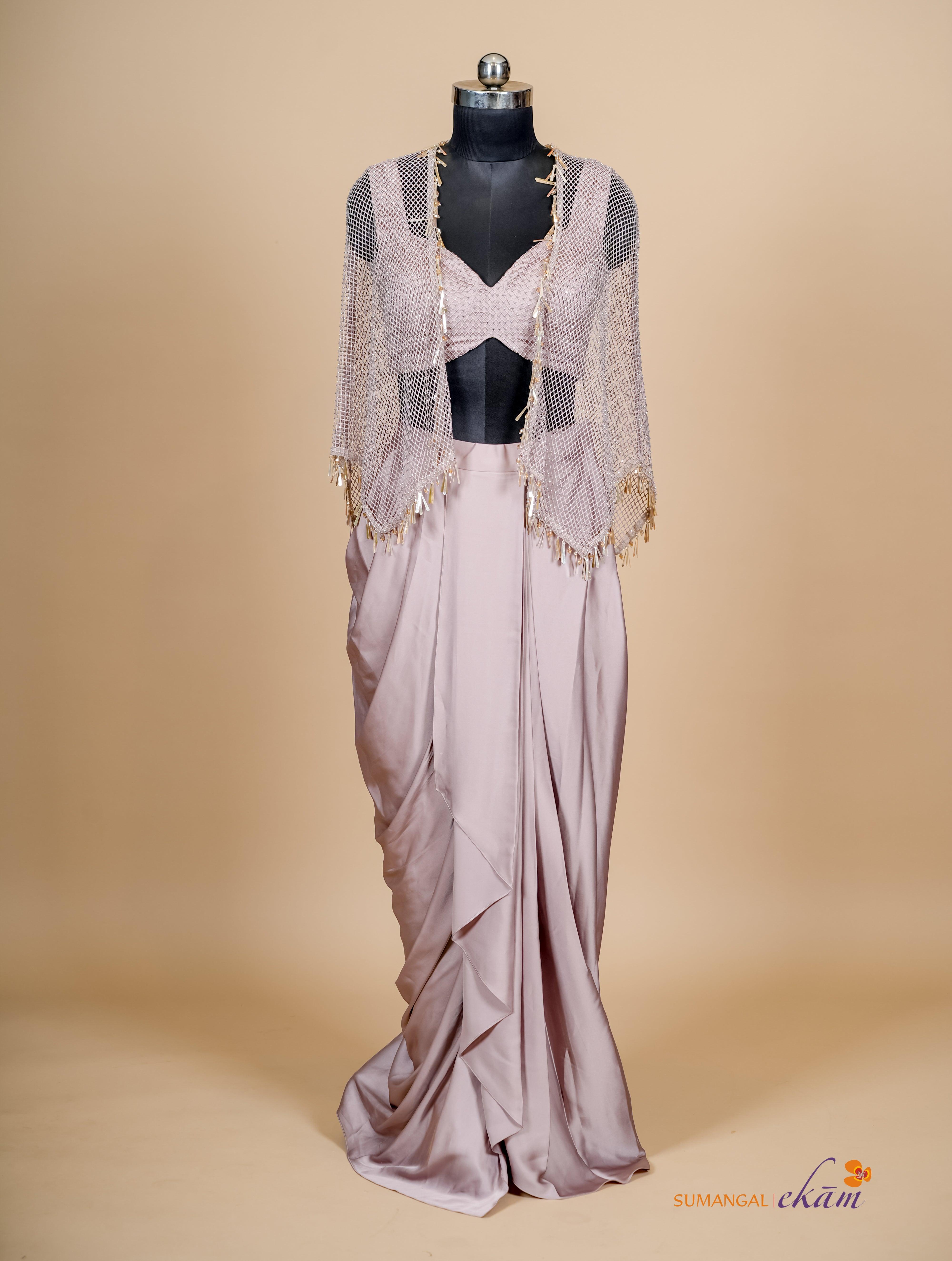 Designer Move Crepe Silk Party Wear Indo Western - Sumangal Ekam