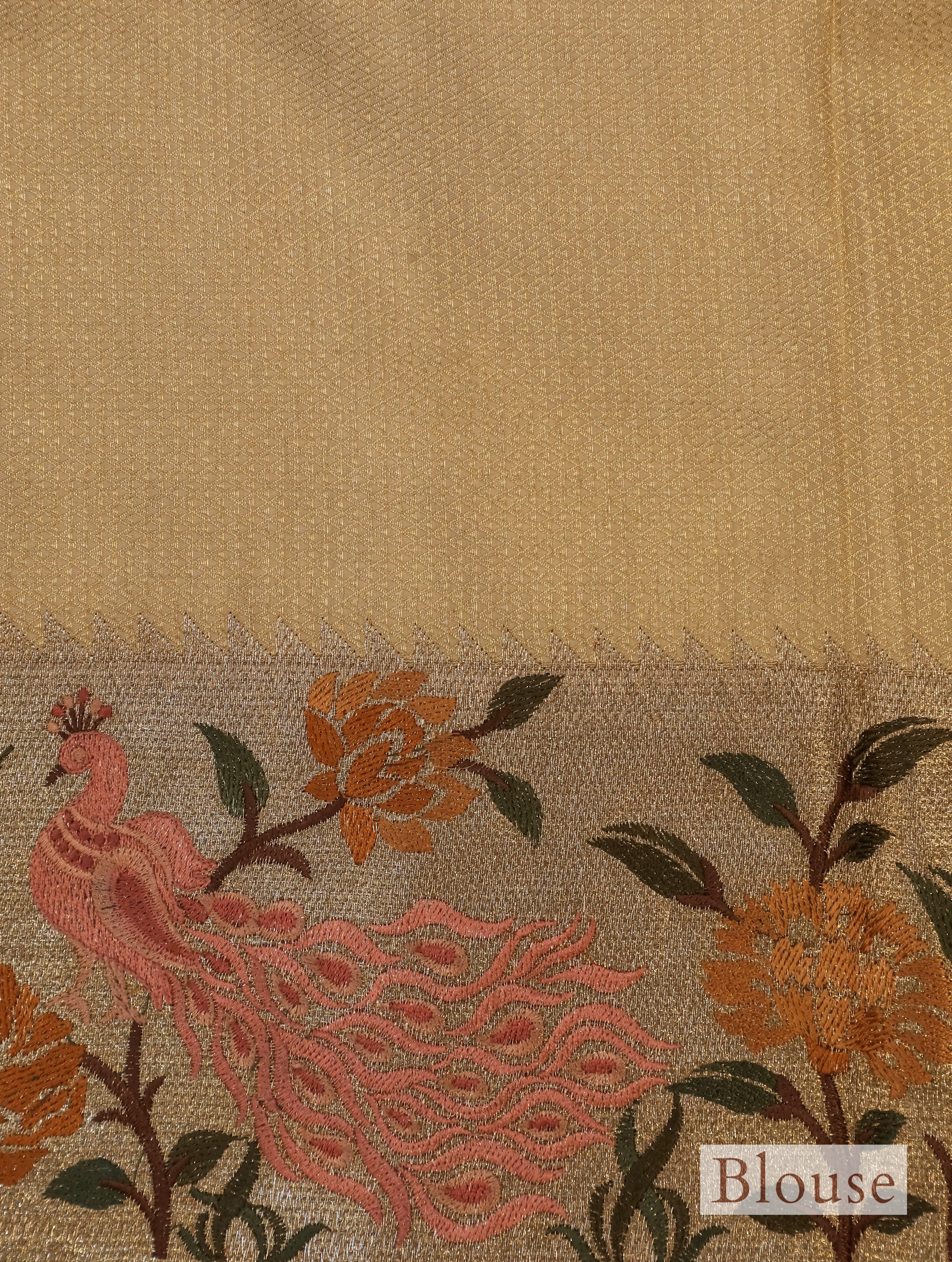 Designer Golden Katan Silk Saree - Sumangal Ekam
