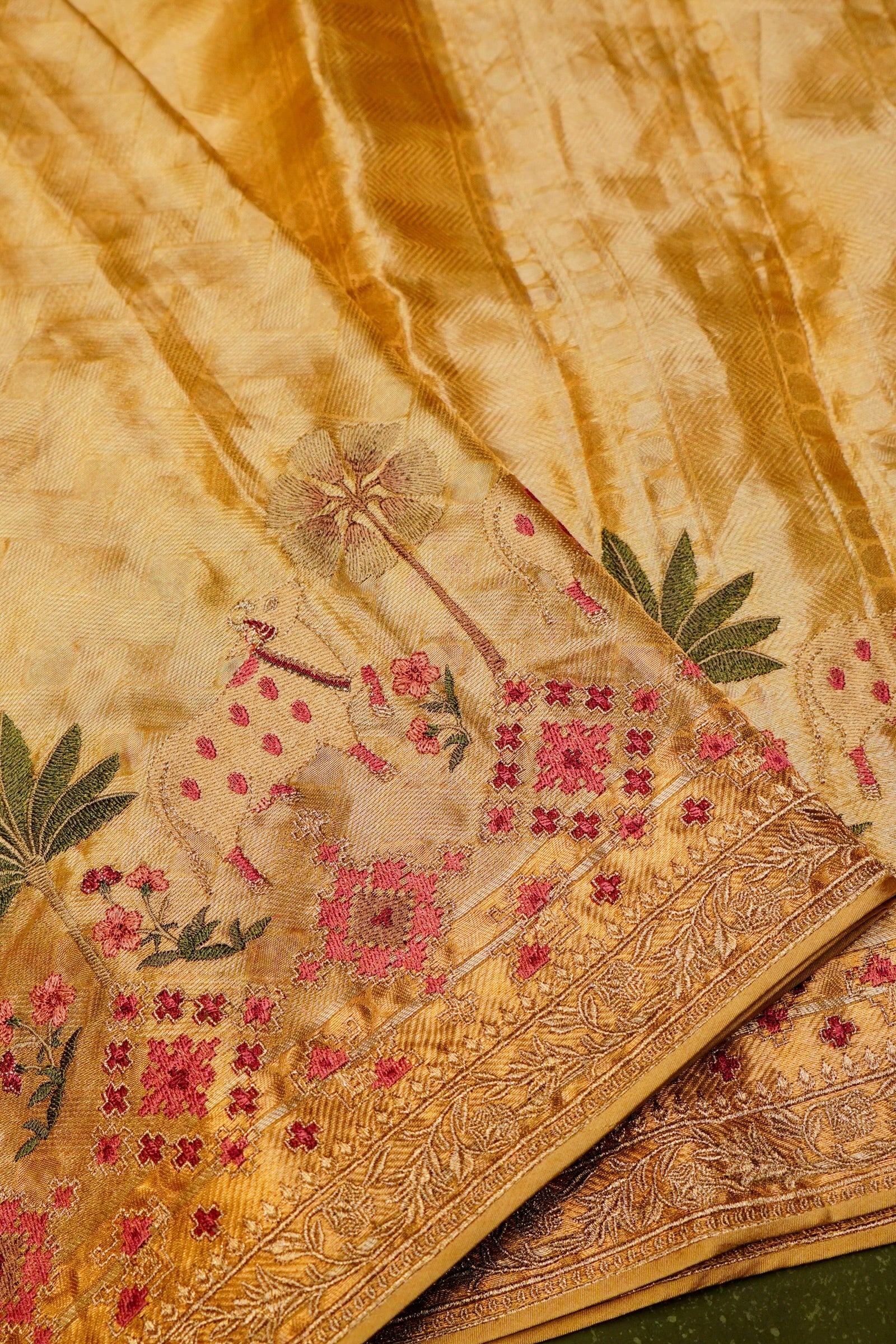 Designer Golden Tissue Silk Saree