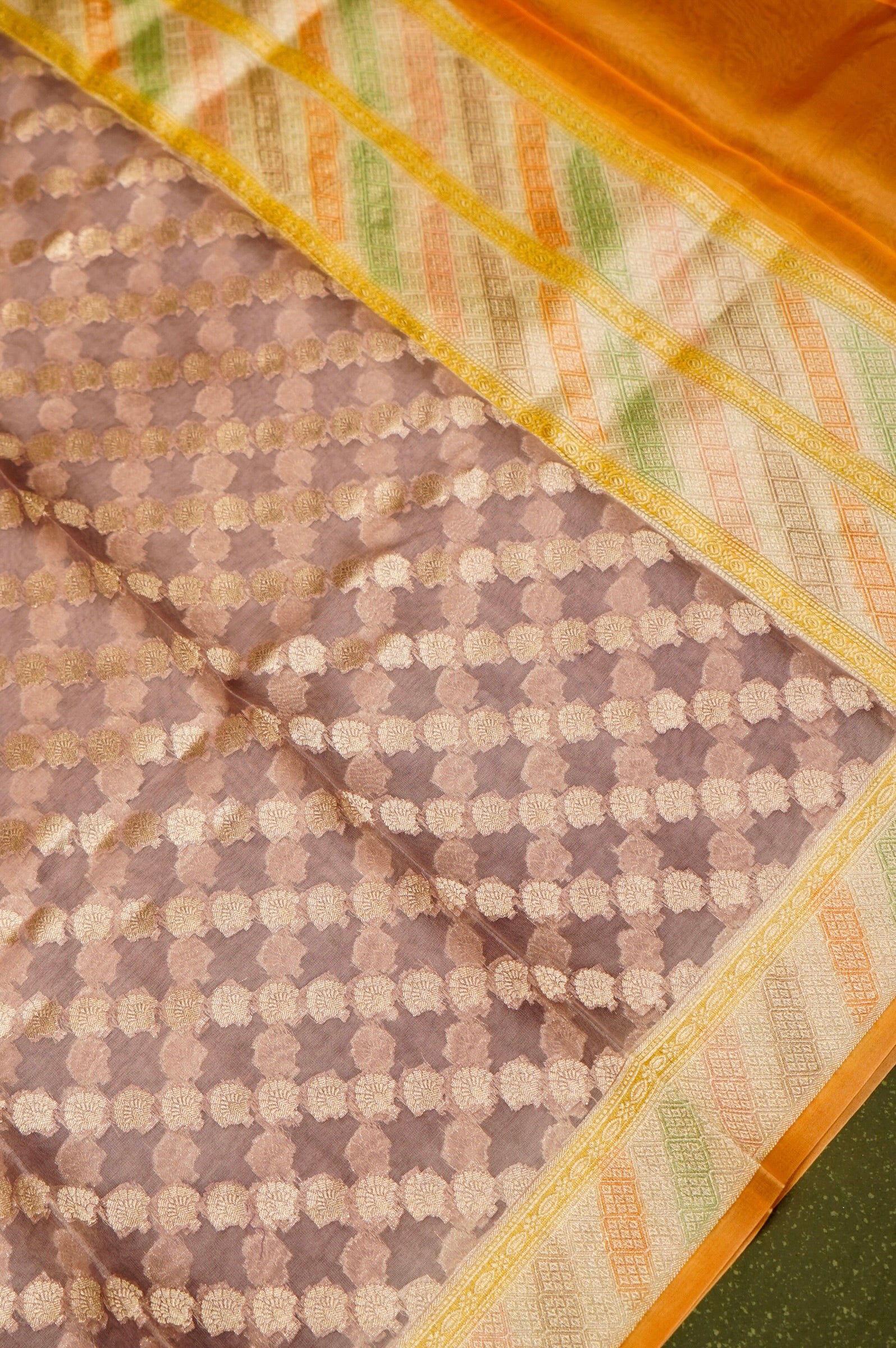 Designer Mauve Organza  Suit
