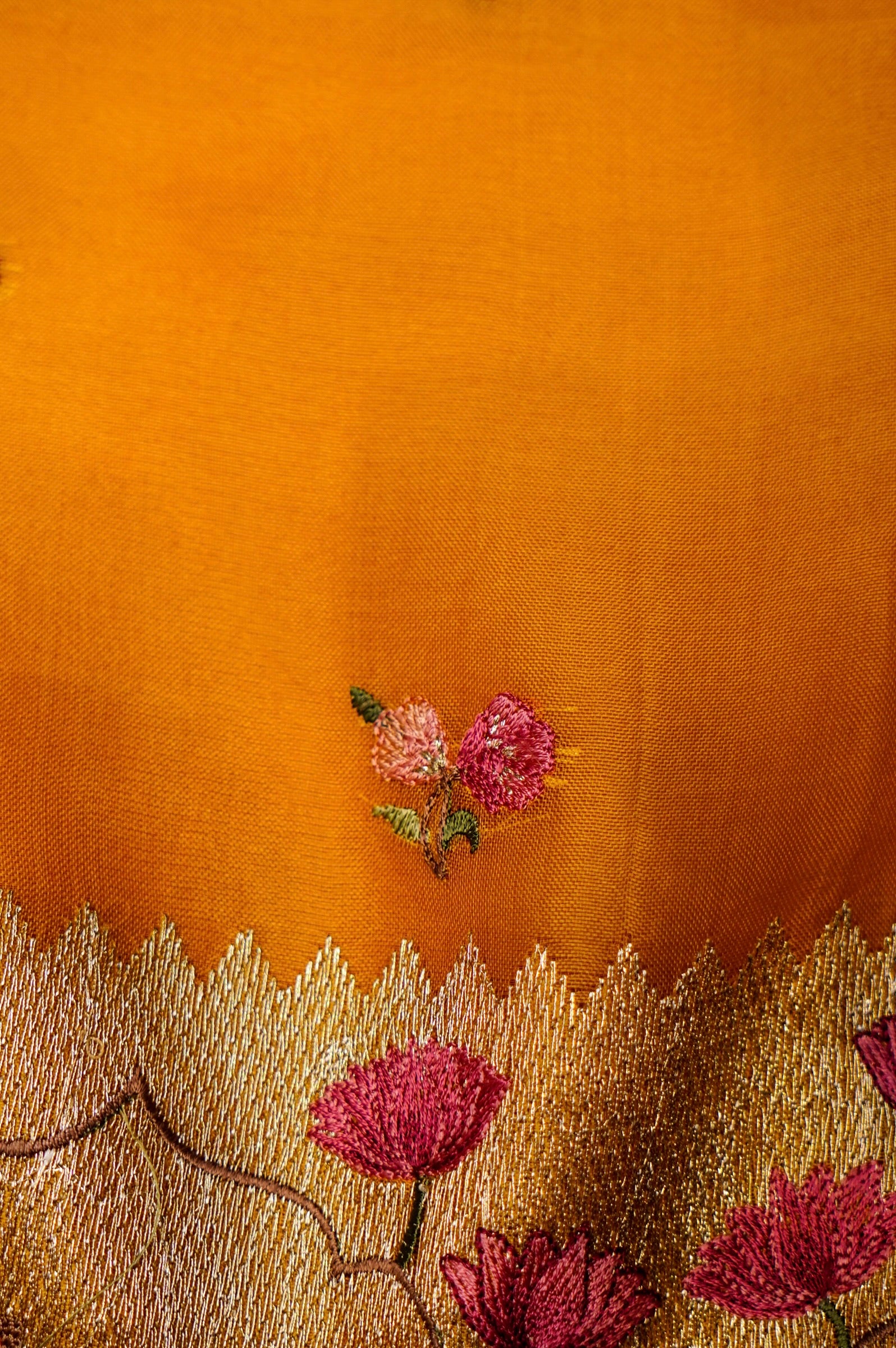 Designer Yellow Organza Suit