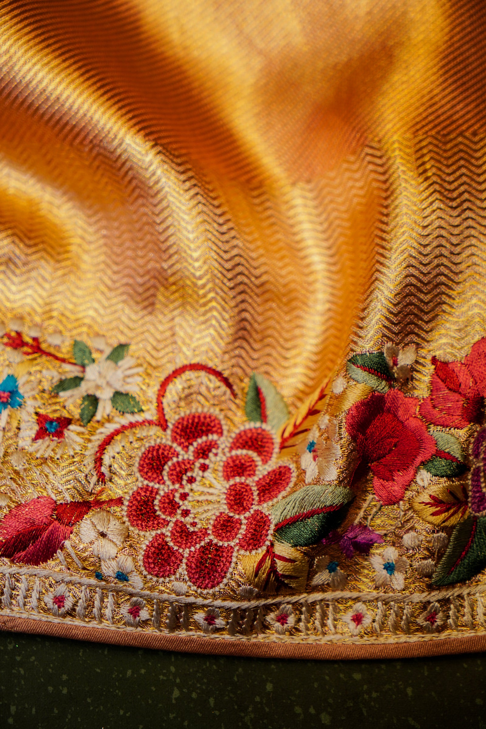 Designer Golden Tissue Silk Saree