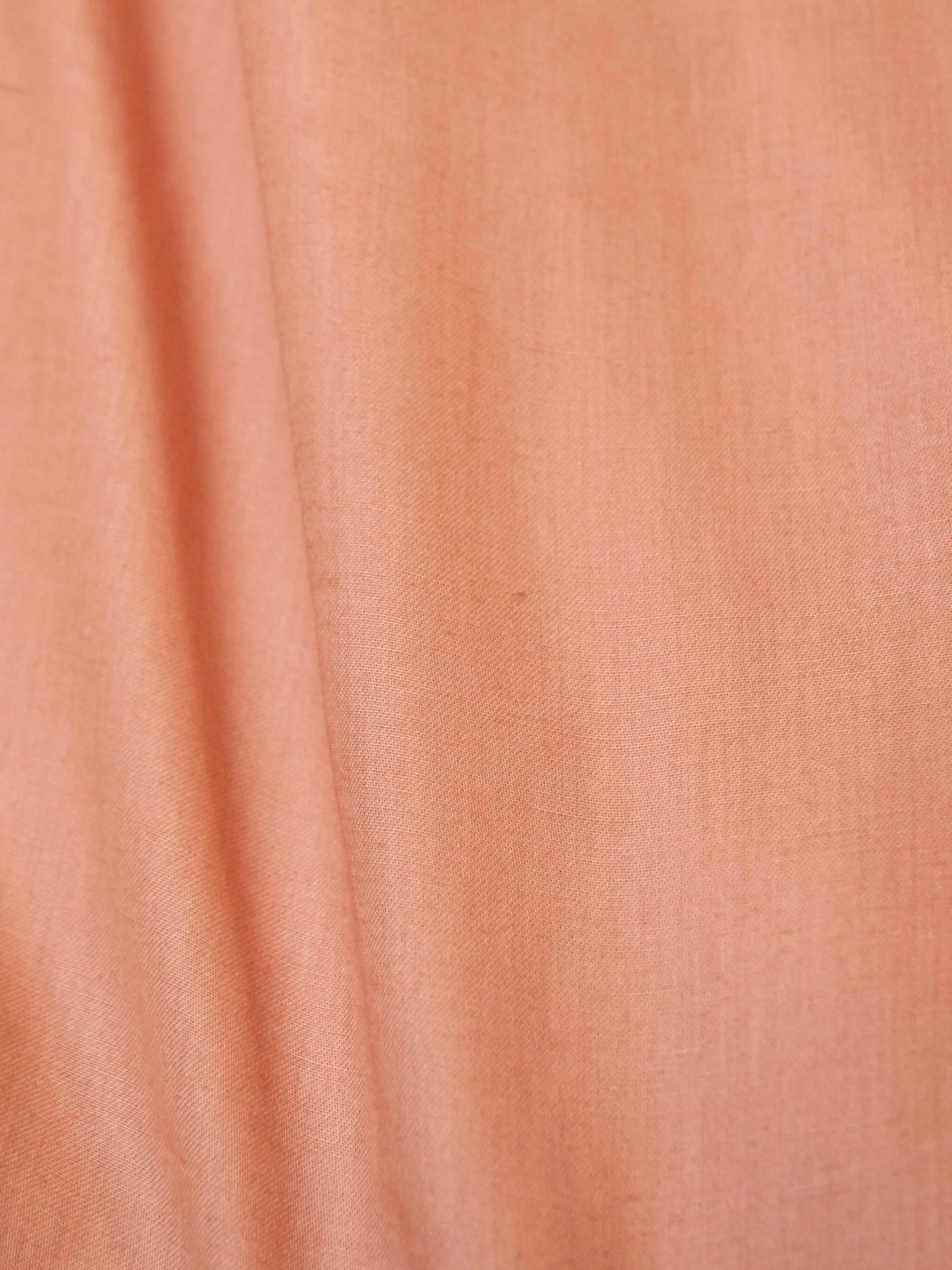 Handwoven Peach Banarasi Linen Silk Suit - Sumangal Ekam
