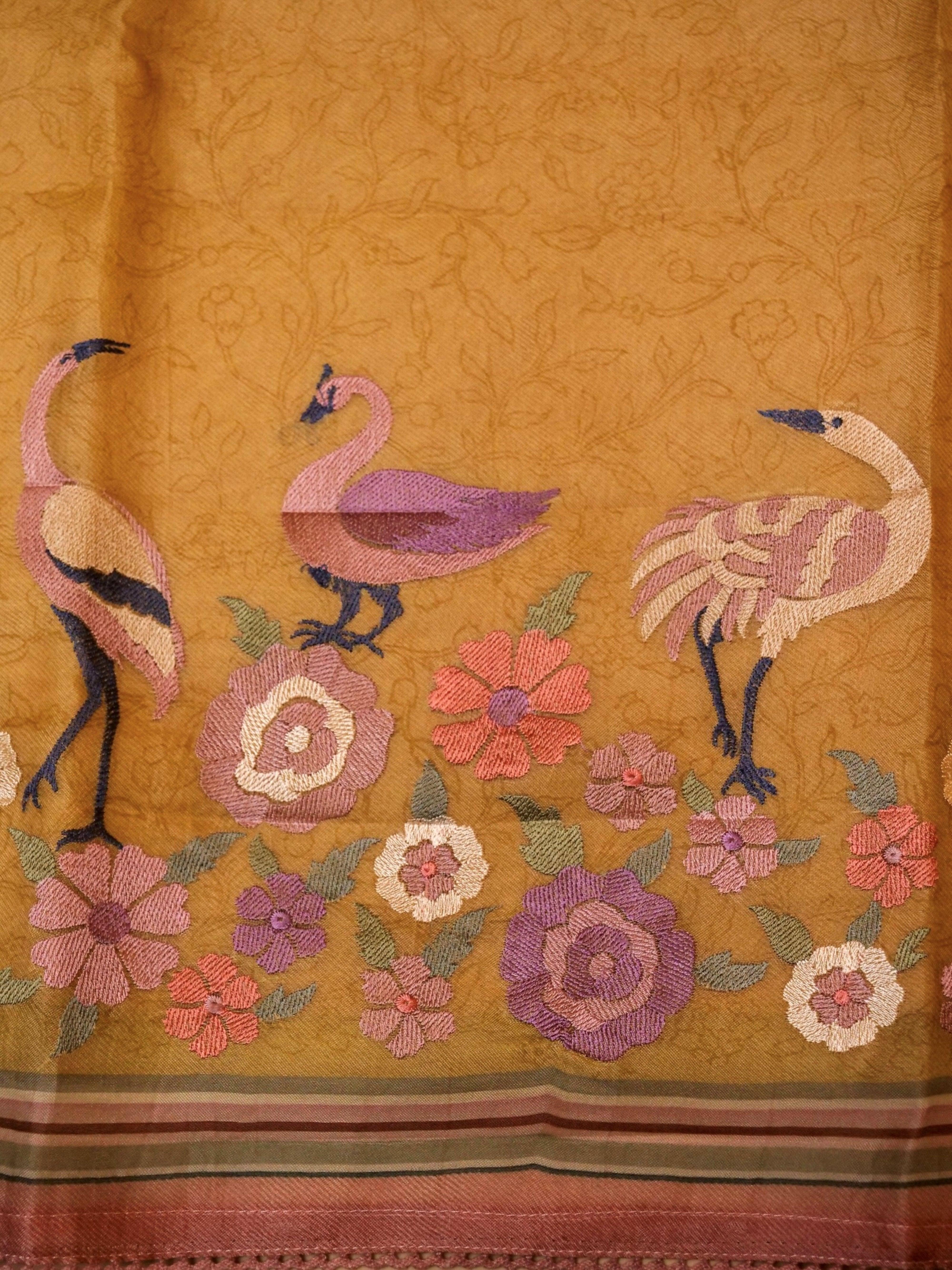 Handwoven Yellow Banarasi Organza Suit - Sumangal Ekam