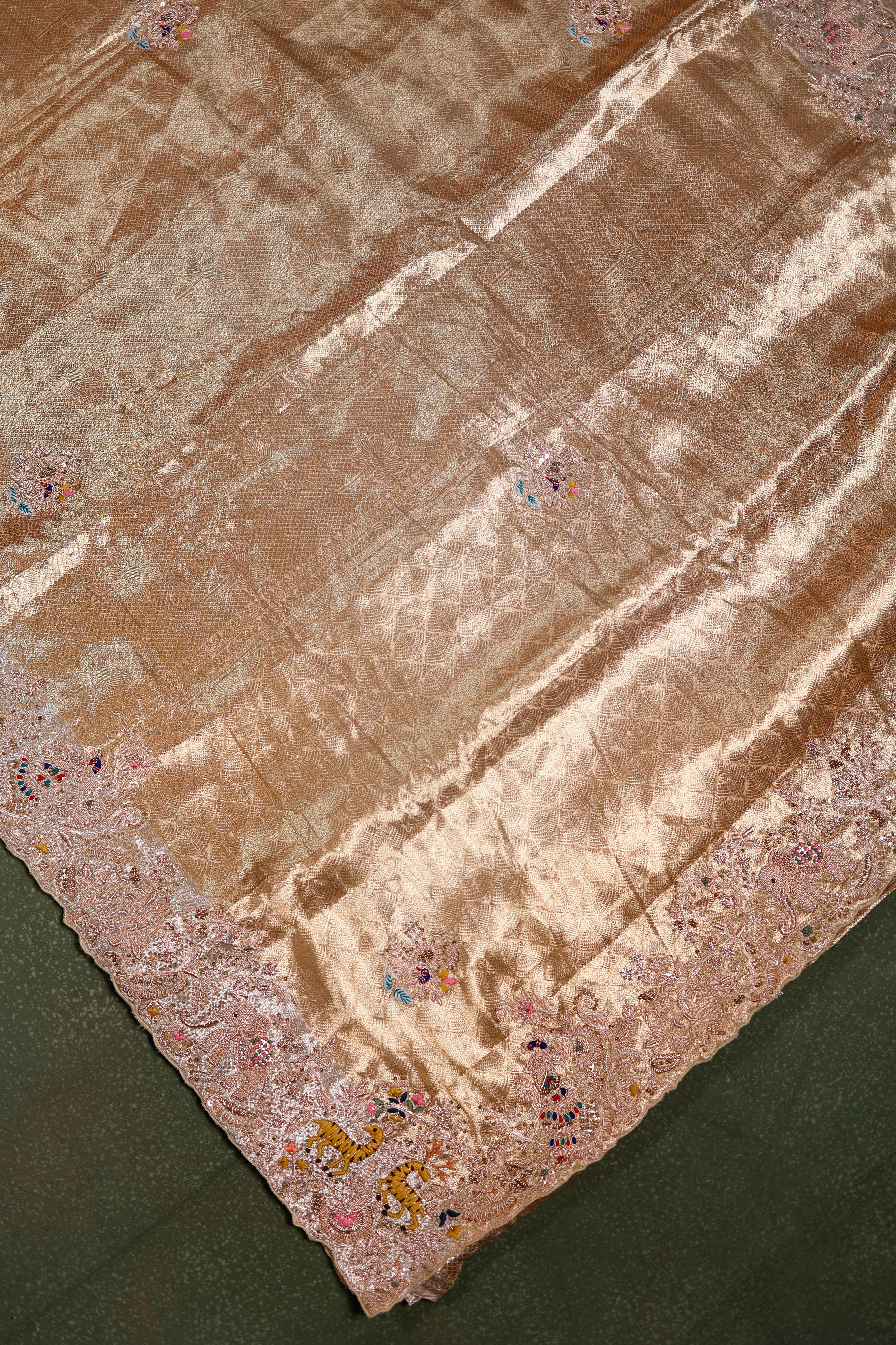 Designer Gold Tissue Silk Saree