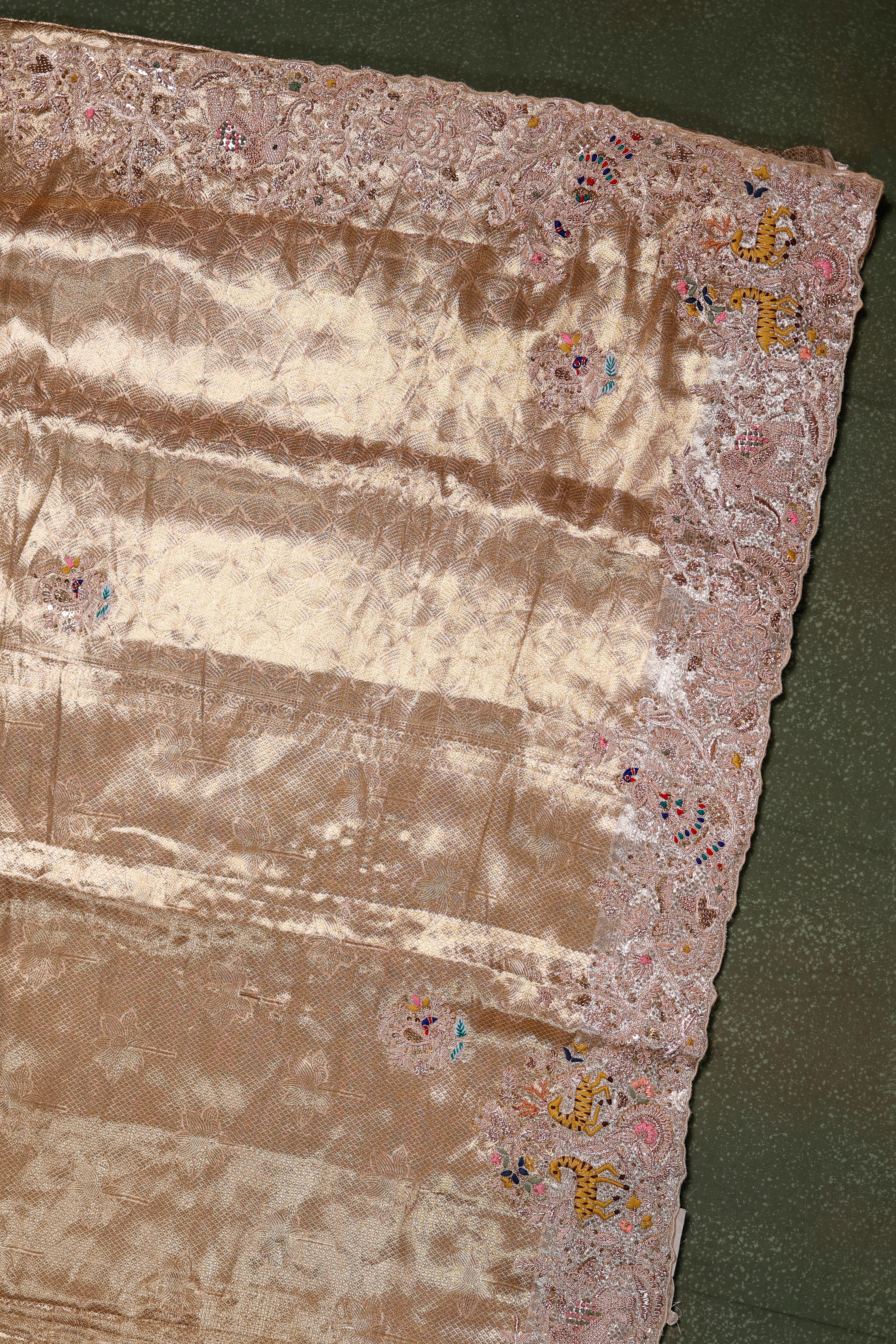 Designer Gold Tissue Silk Saree