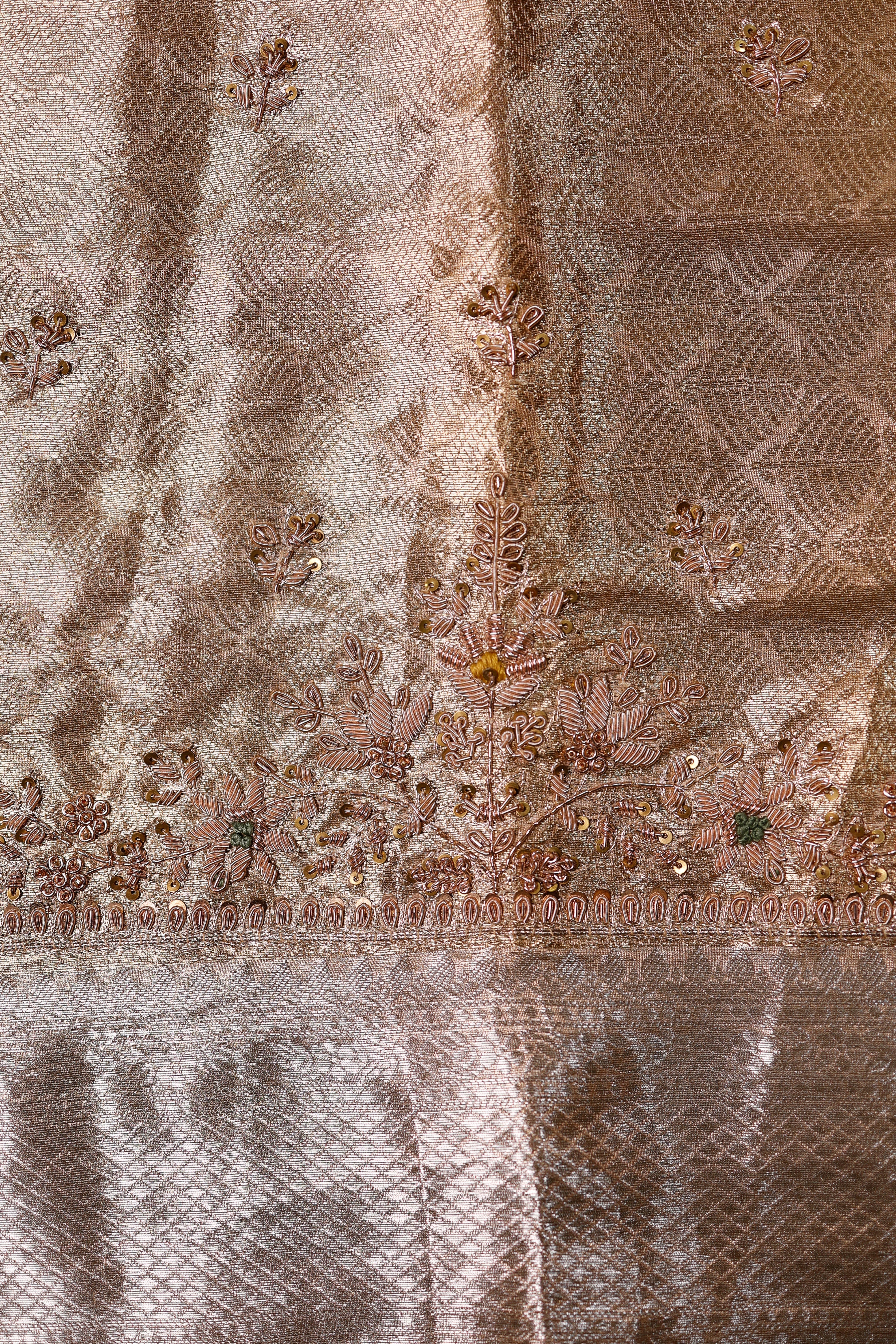 Designer Gold Tissue Silk Saree