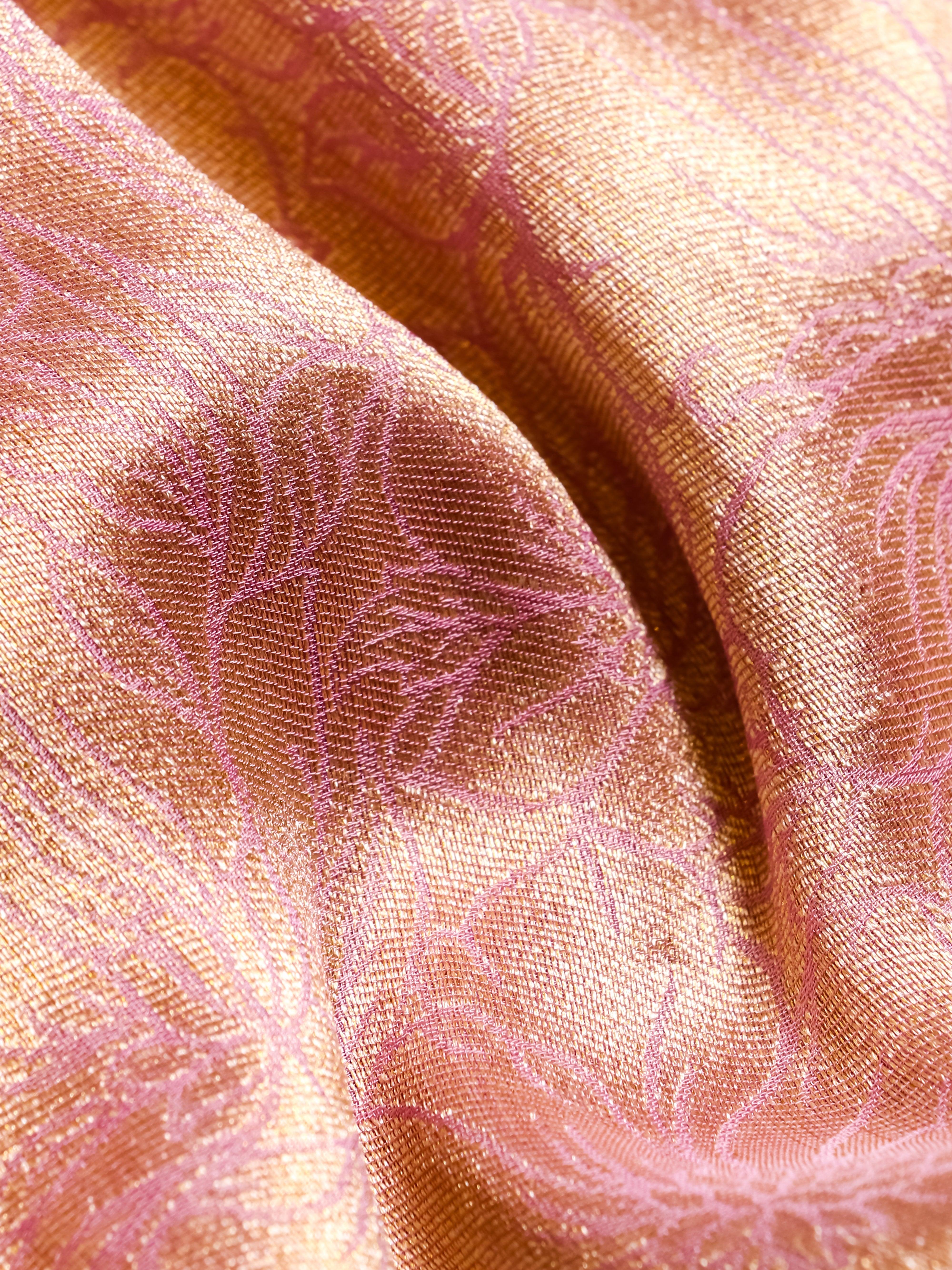 Designer Baby Pink Katan Soft Silk Saree - Sumangal Ekam
