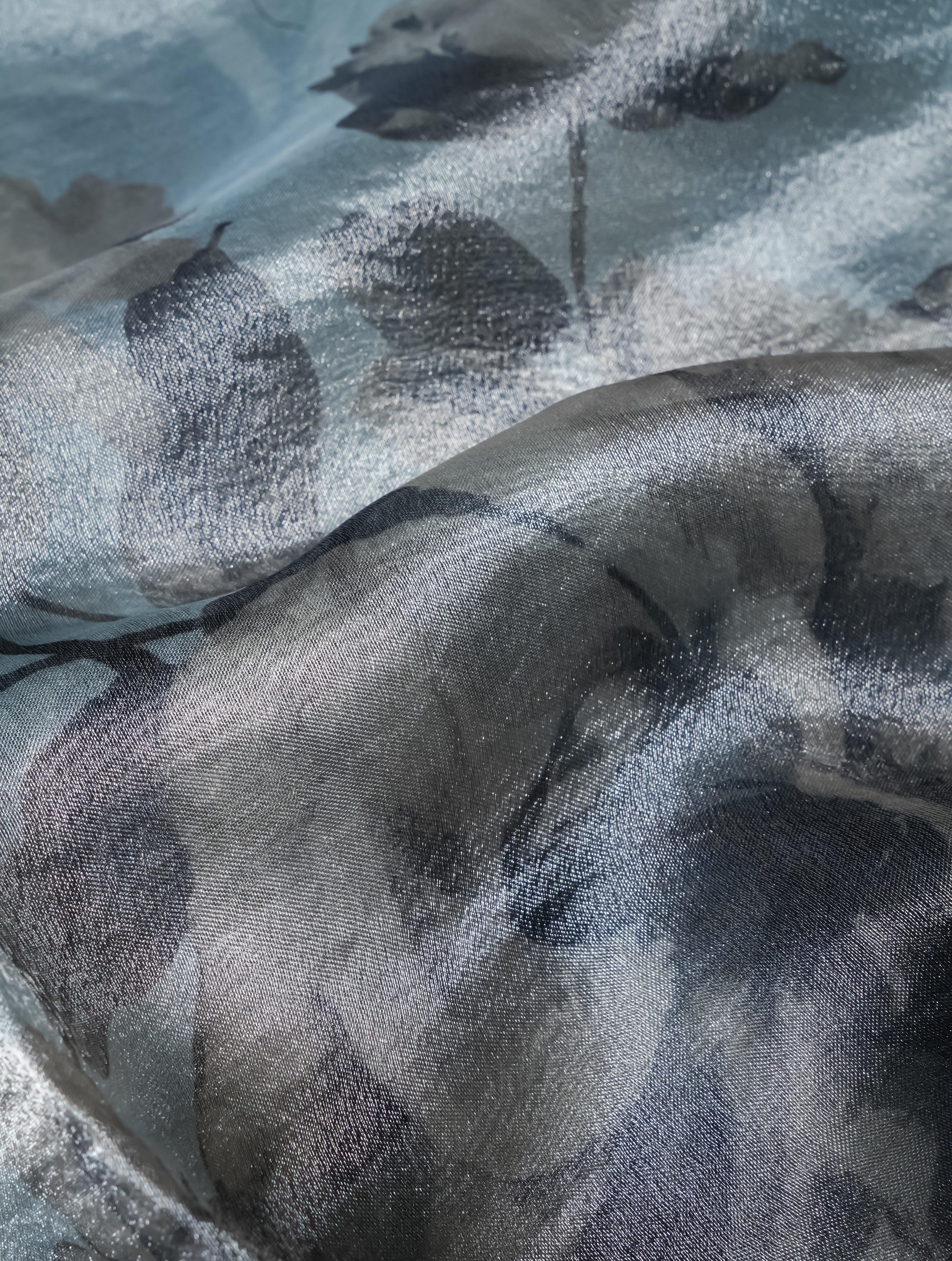 Designer Powder Blue Organza Tissue Silk Saree - Sumangal Ekam