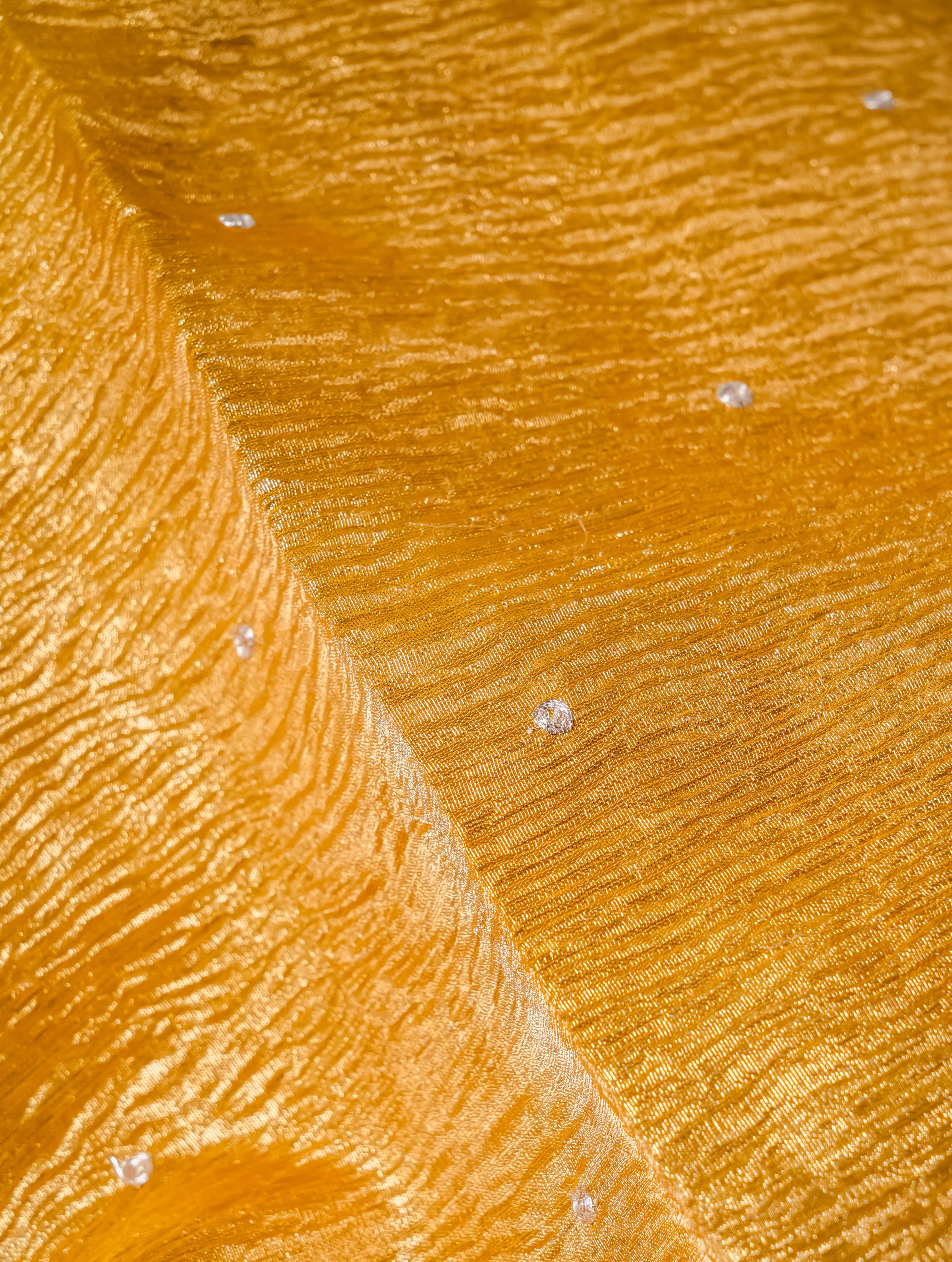 Designer Golden Crush Tissue Silk Saree - Sumangal Ekam
