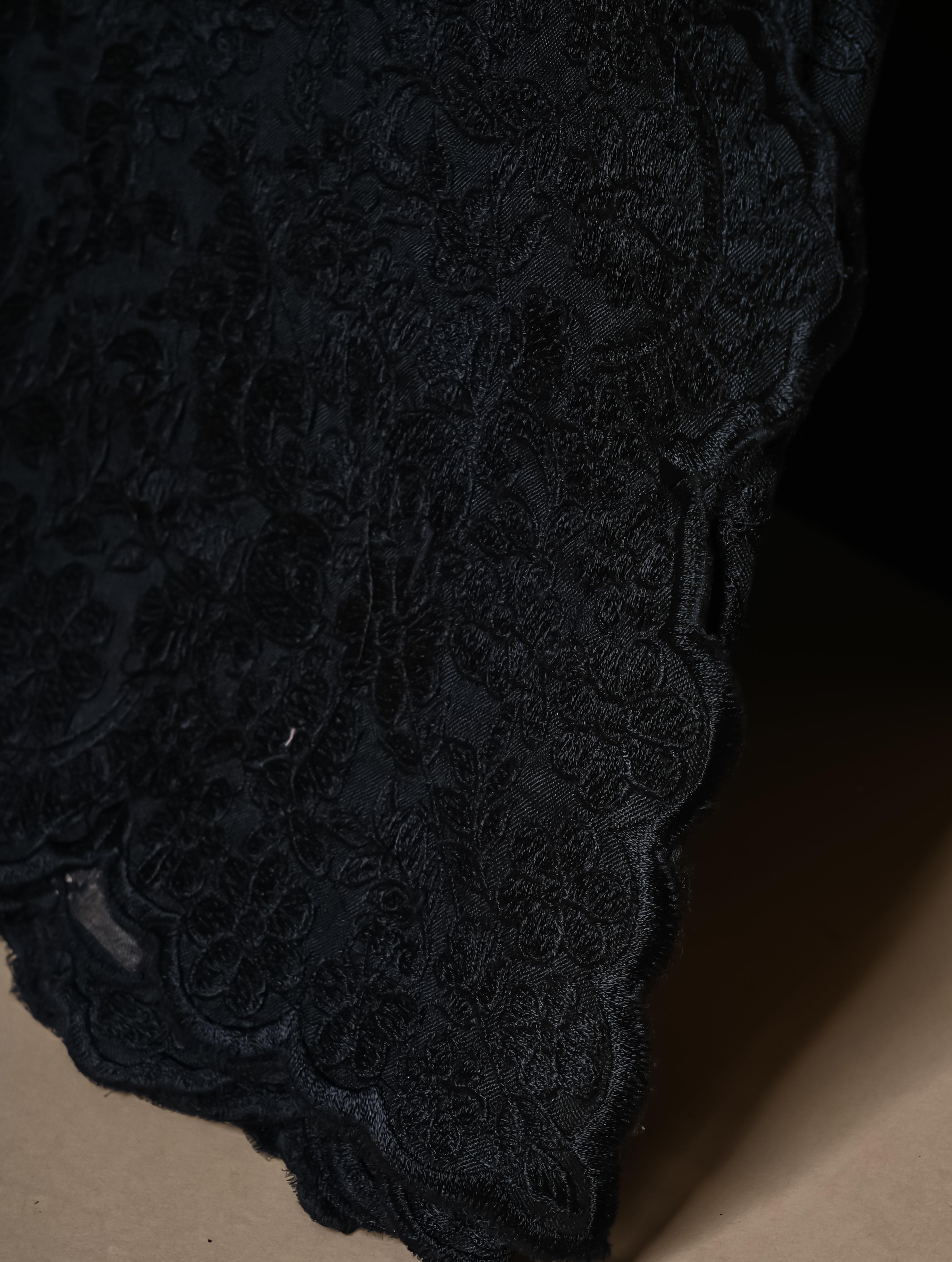Designer Black Georgette Silk Saree - Sumangal Ekam