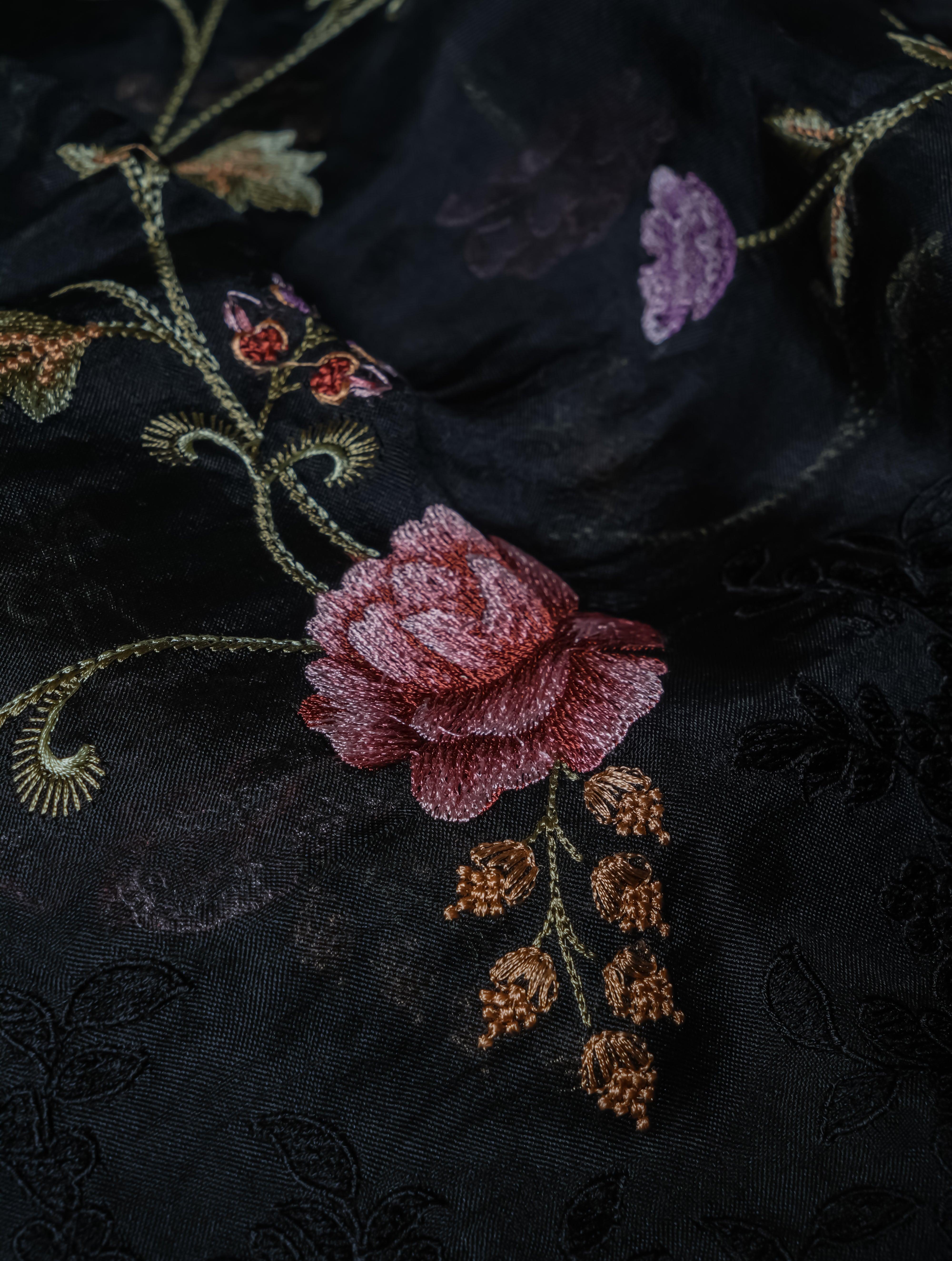 Designer Black Georgette Silk Saree - Sumangal Ekam