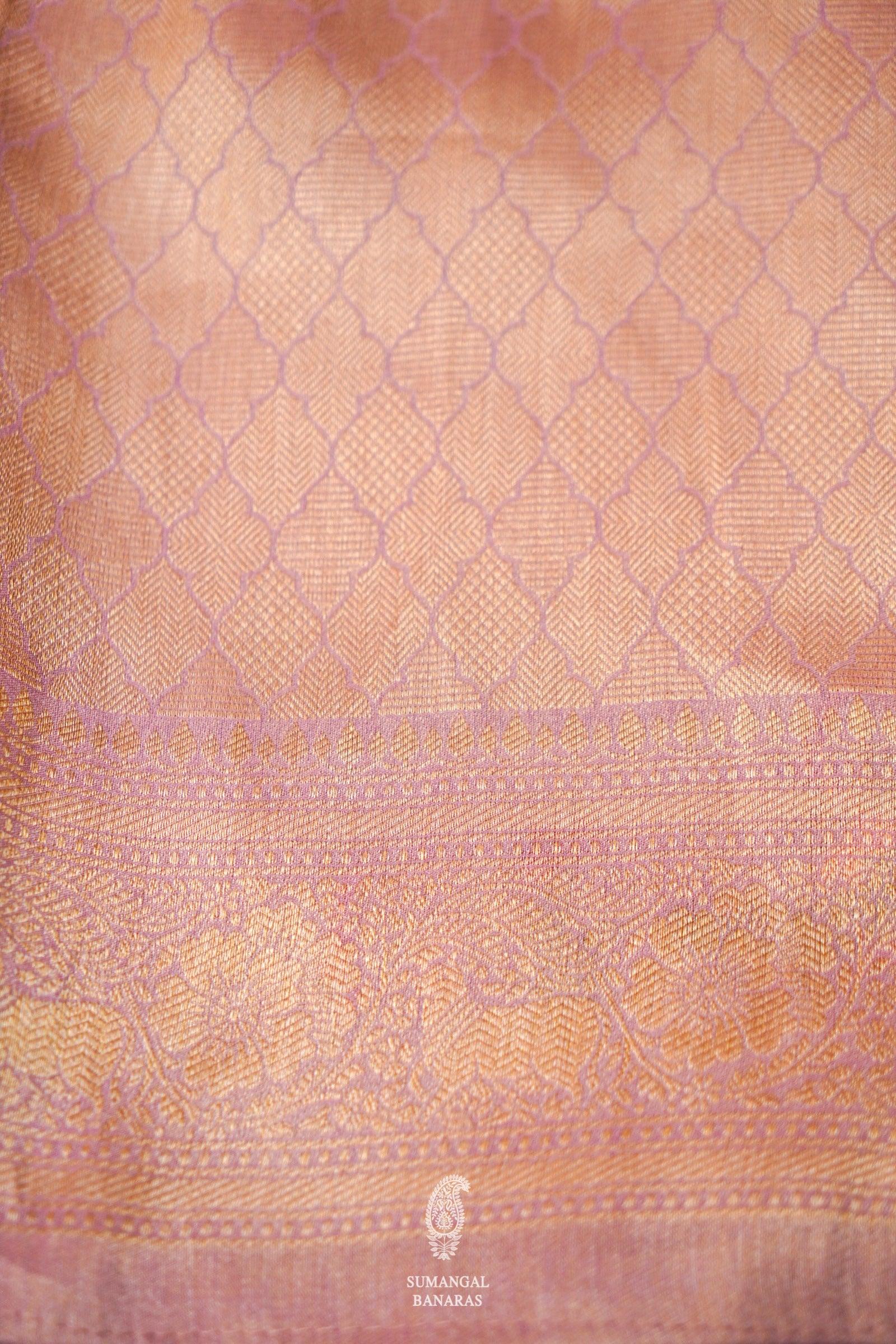  Designer Lavender Katan Soft Silk Saree