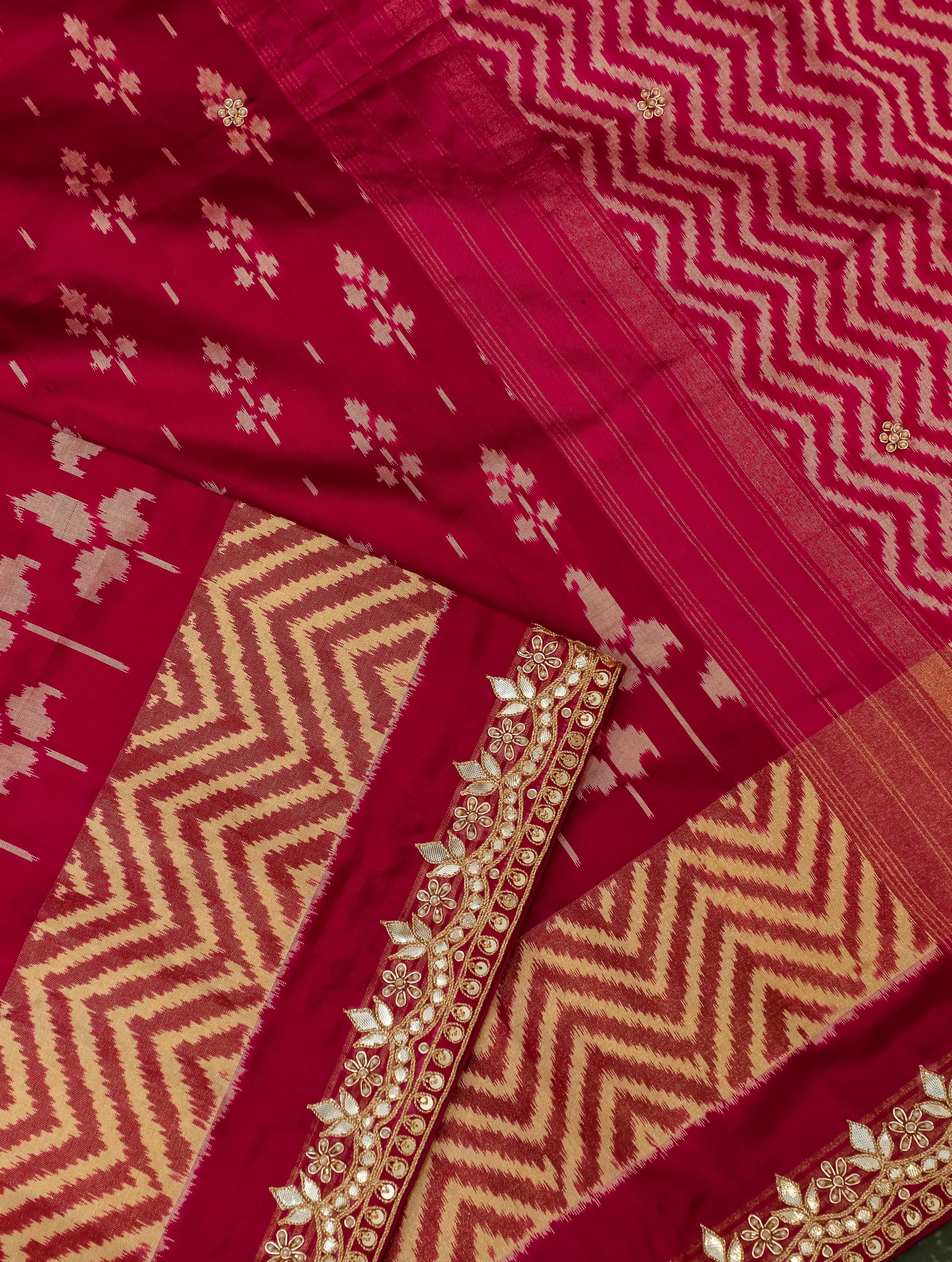 Designer Rani Pink Katan Silk Saree - Sumangal Ekam