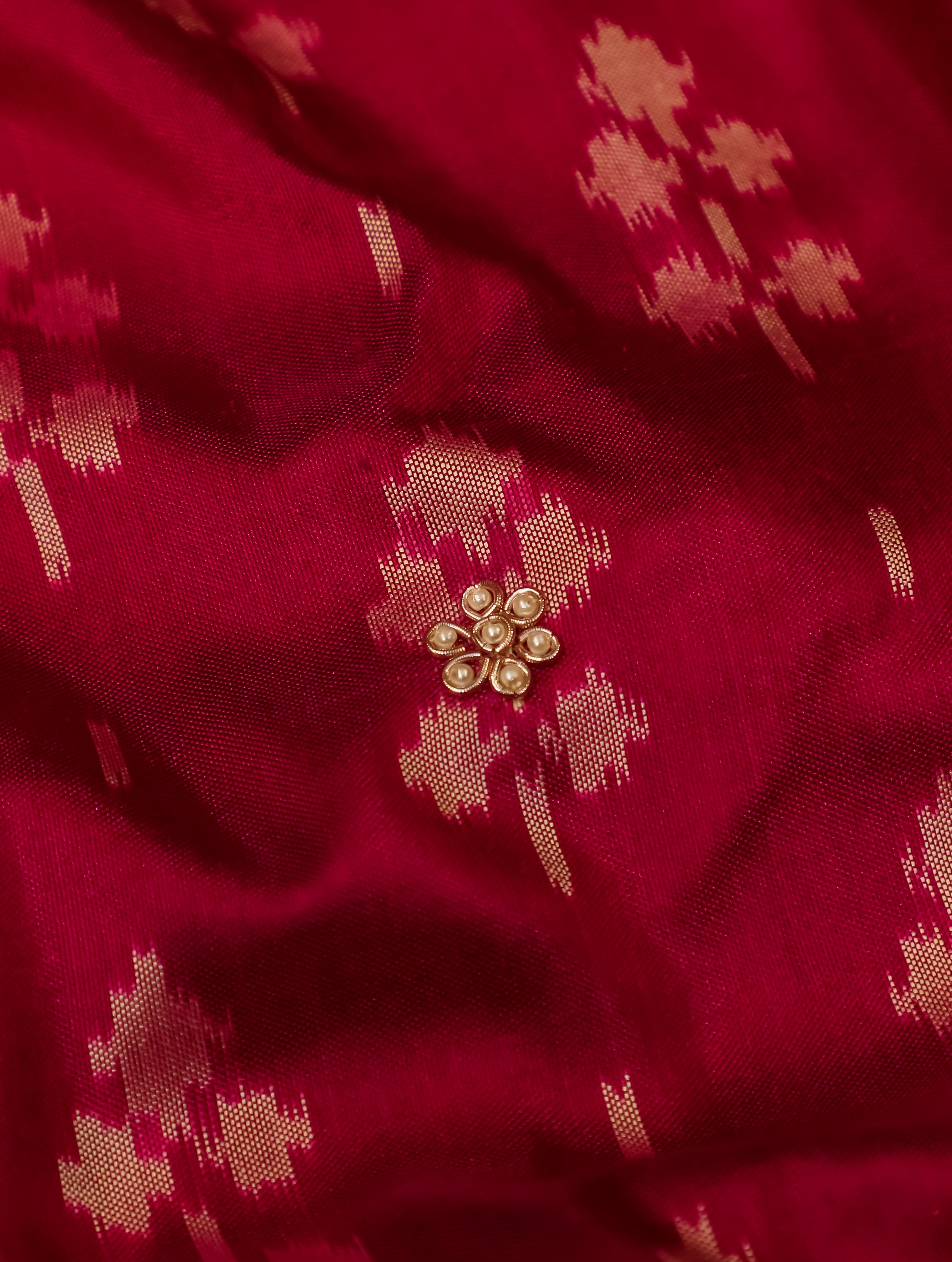 Designer Rani Pink Katan Silk Saree - Sumangal Ekam