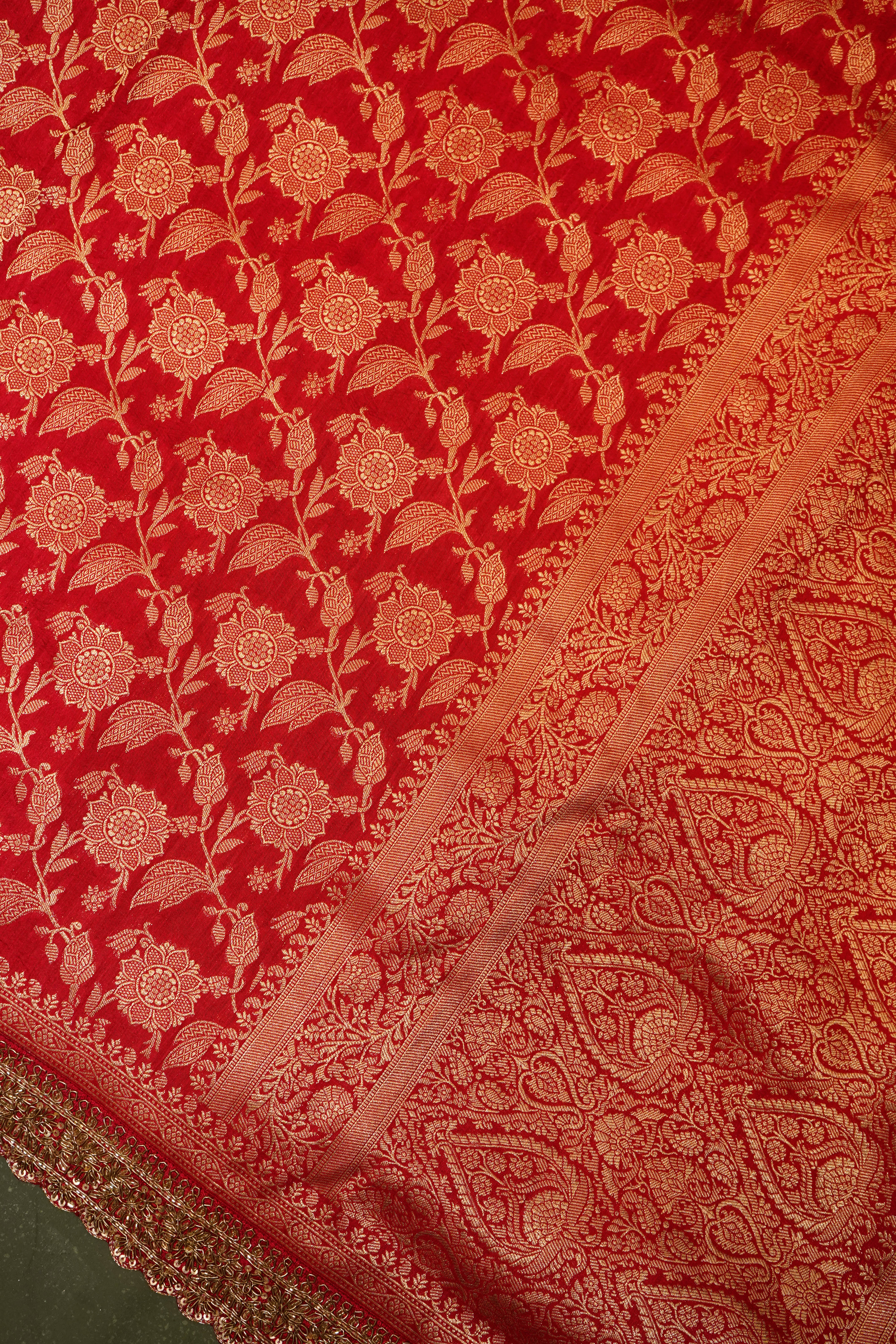 Handwoven Pink Banarasi Munga Silk Saree