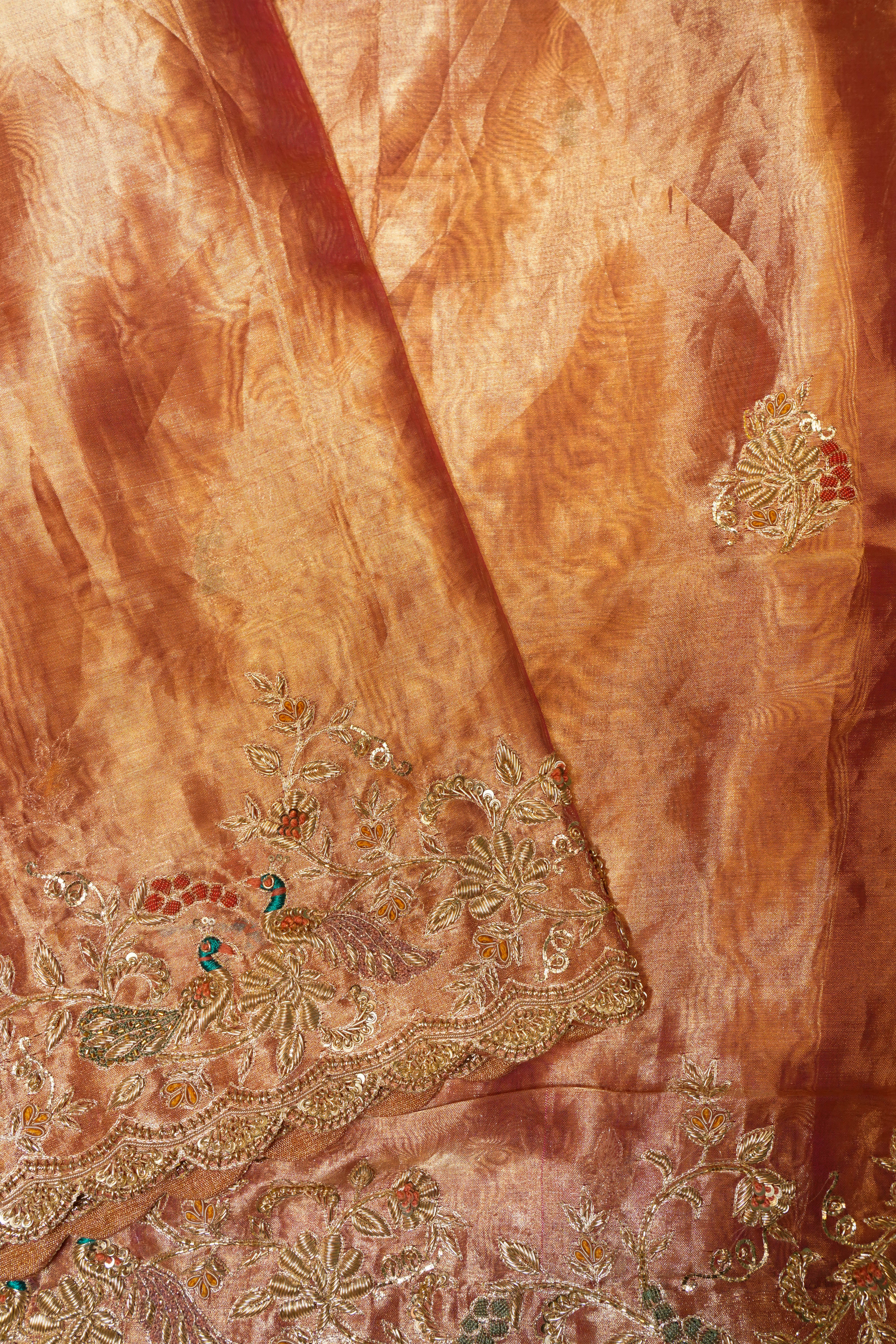 Designer Gold Tissue Silk Saree