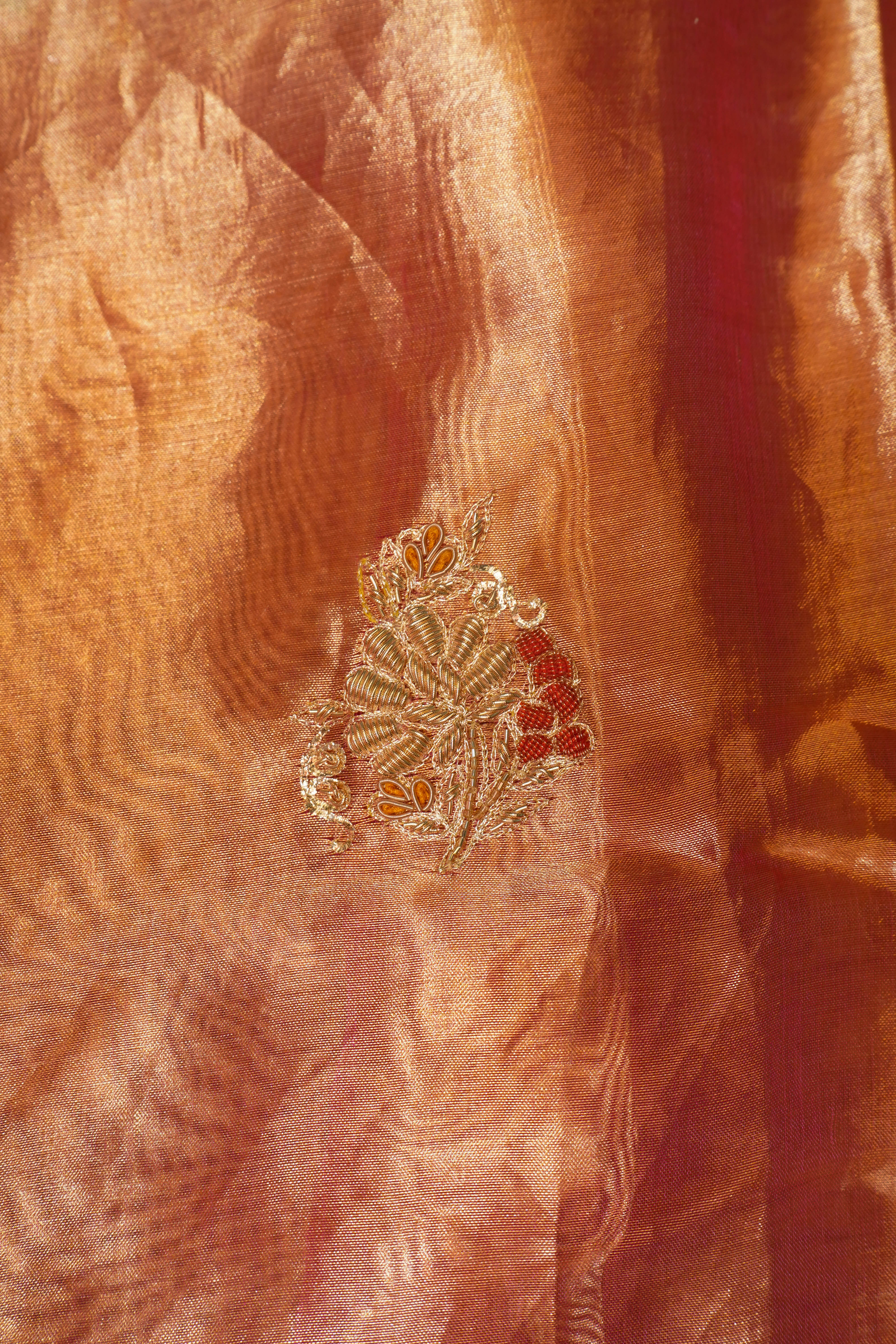 Designer Gold Tissue Silk Saree