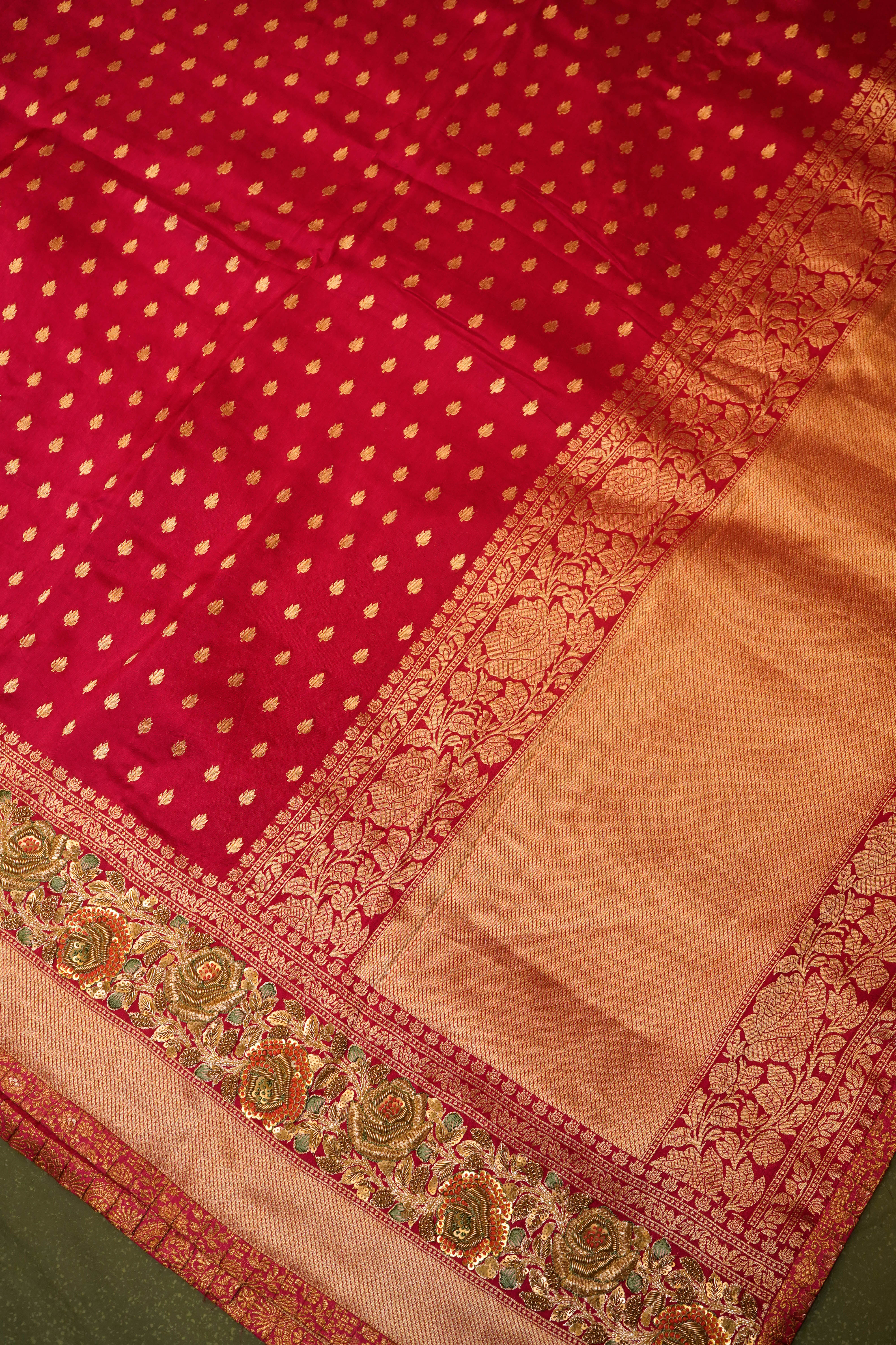 Designer Pink Munga Silk Saree