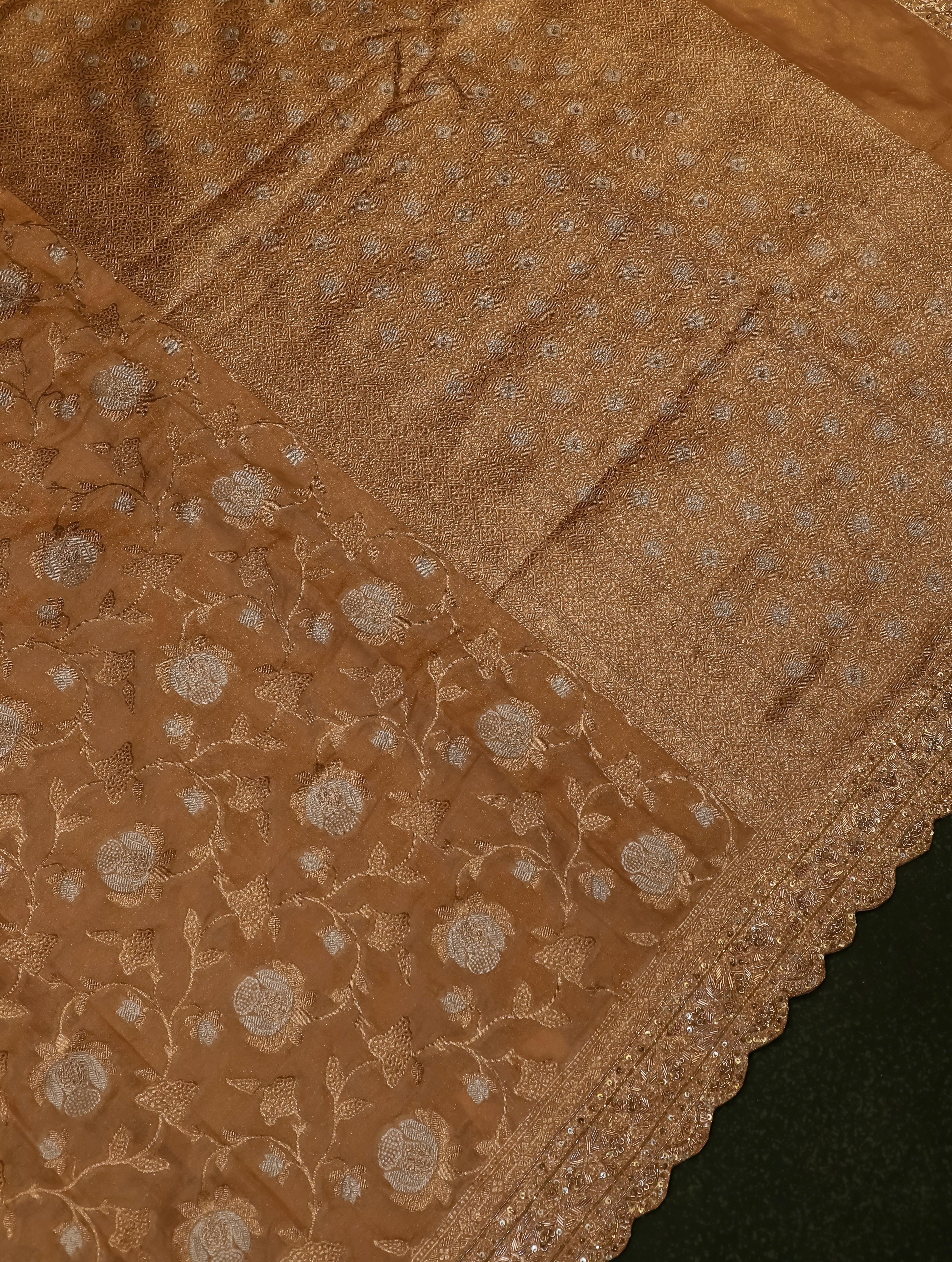 Designer Gold Katan Tissue Saree - Sumangal Ekam
