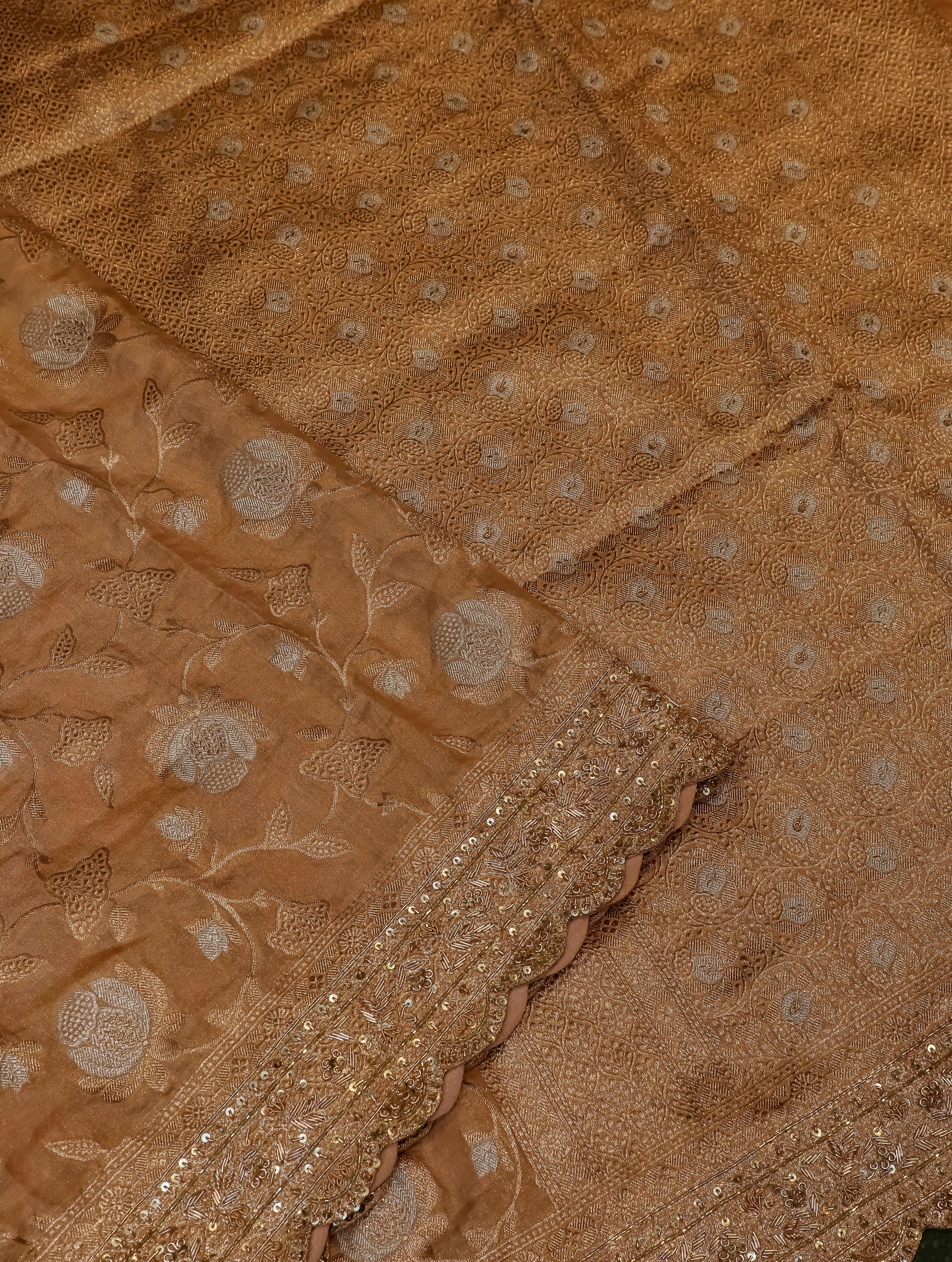 Designer Gold Katan Tissue Saree - Sumangal Ekam