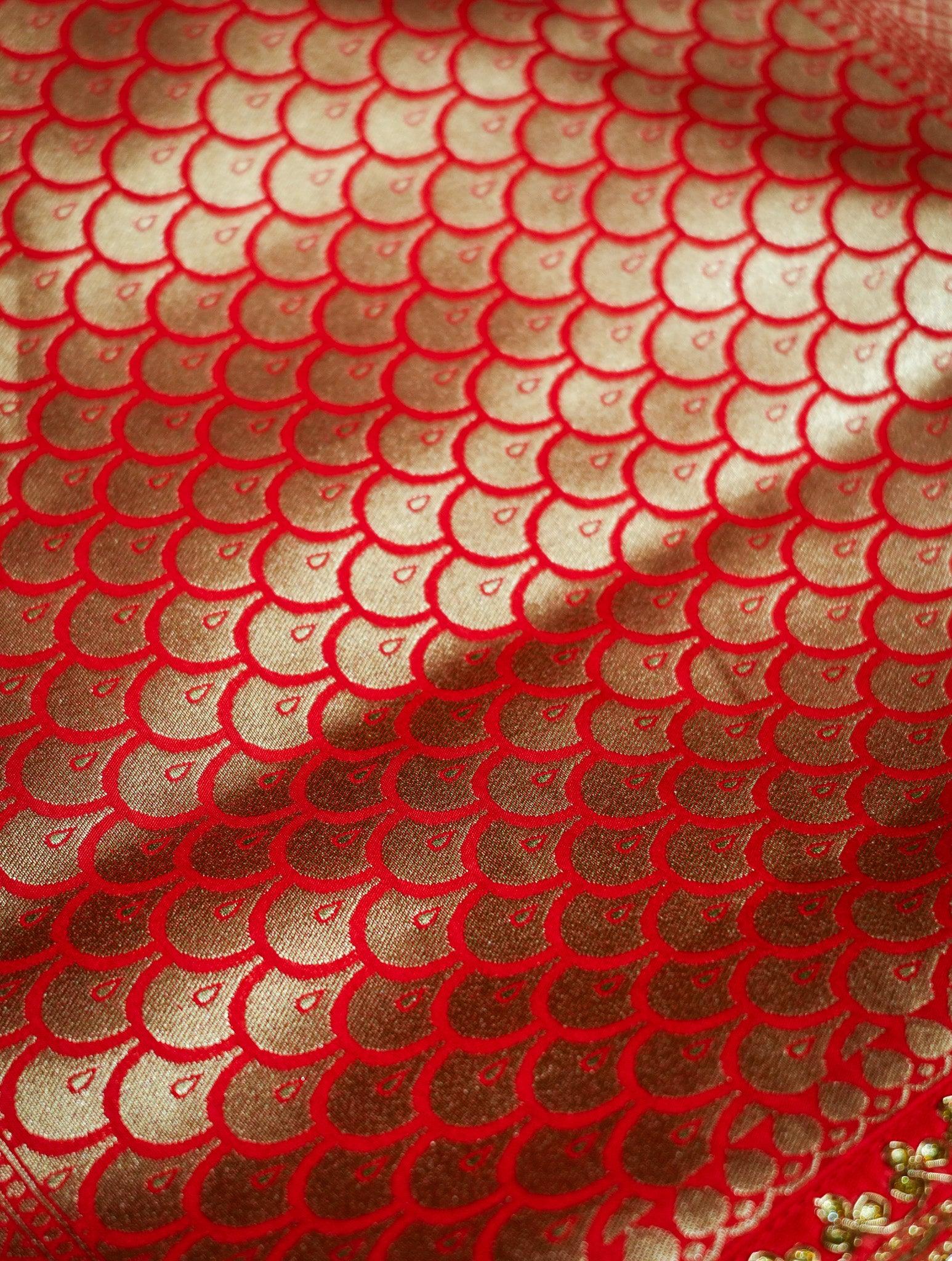 Designer Red Fancy Silk Saree